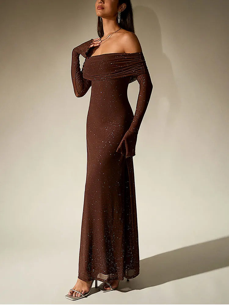 ERIKA LONG SEQUIN DRESS