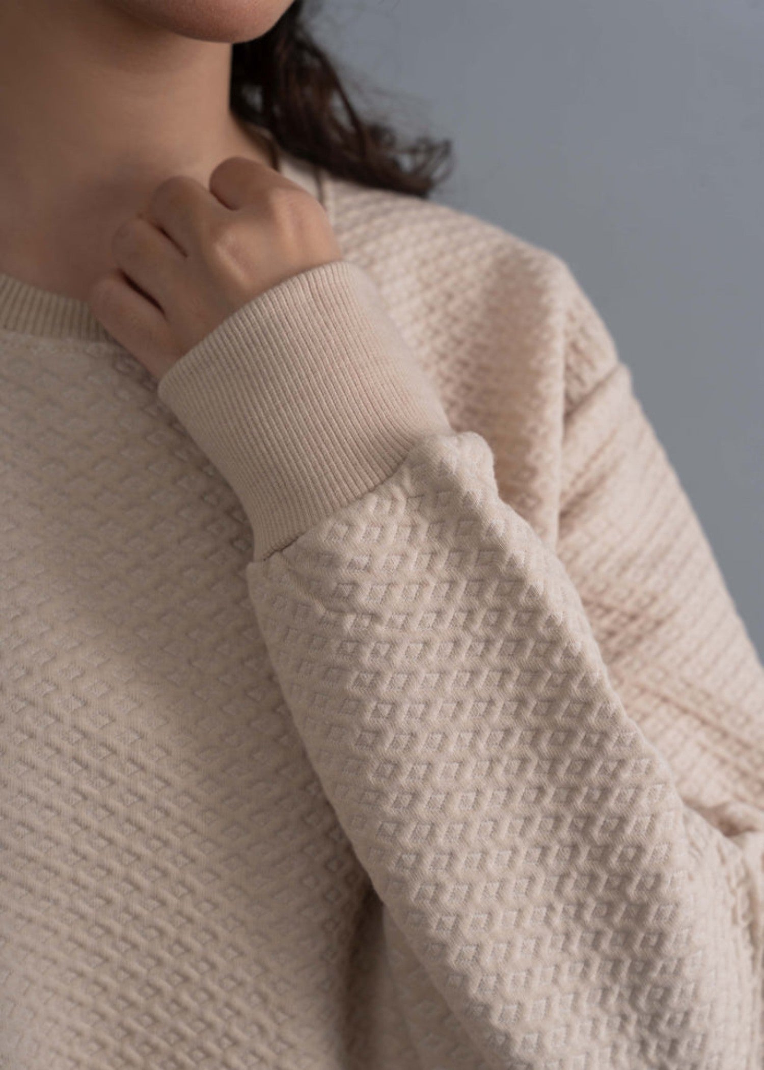 fleece Sweatshirt in Cream