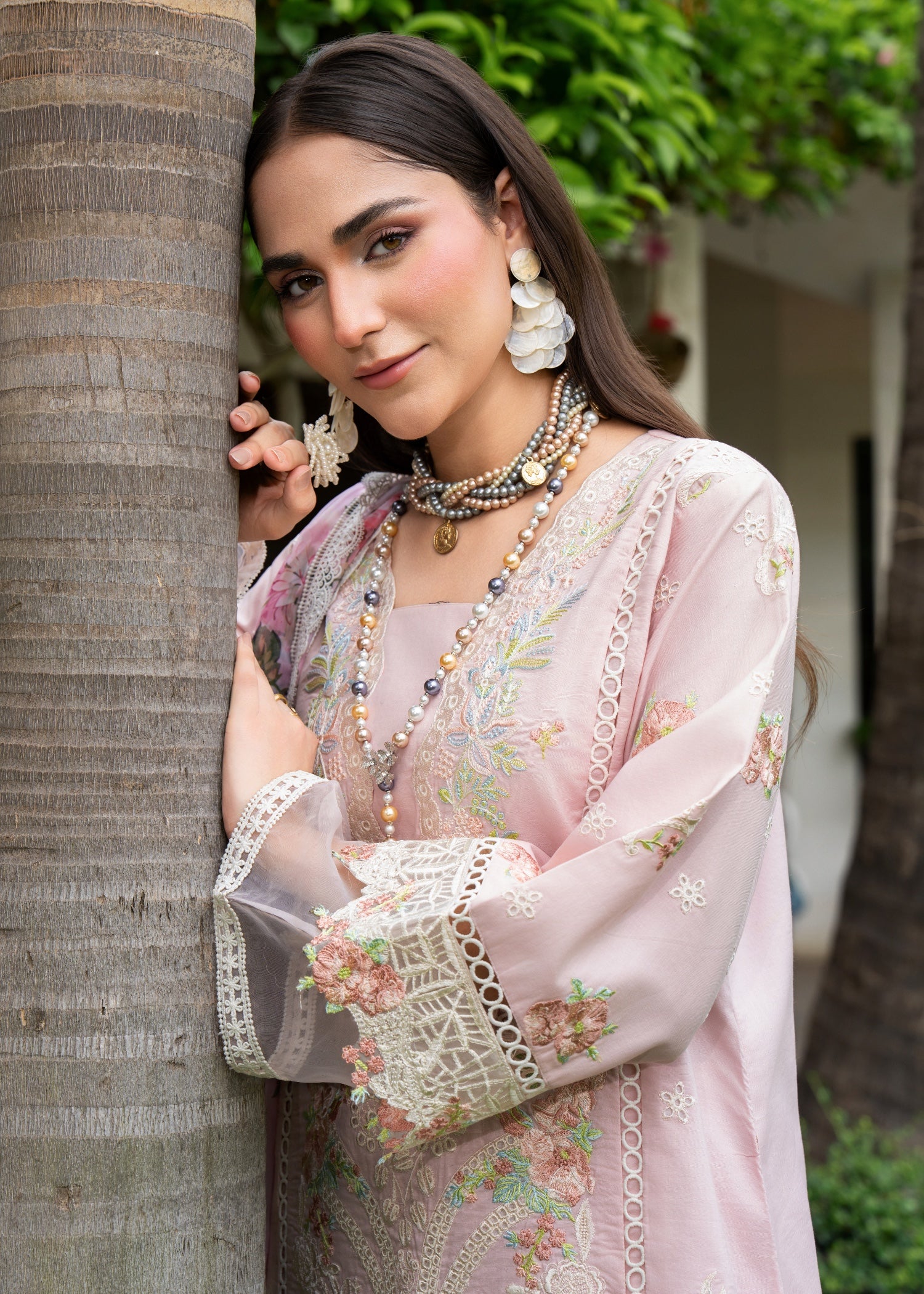 lawn Kurta Set in Orchid pink