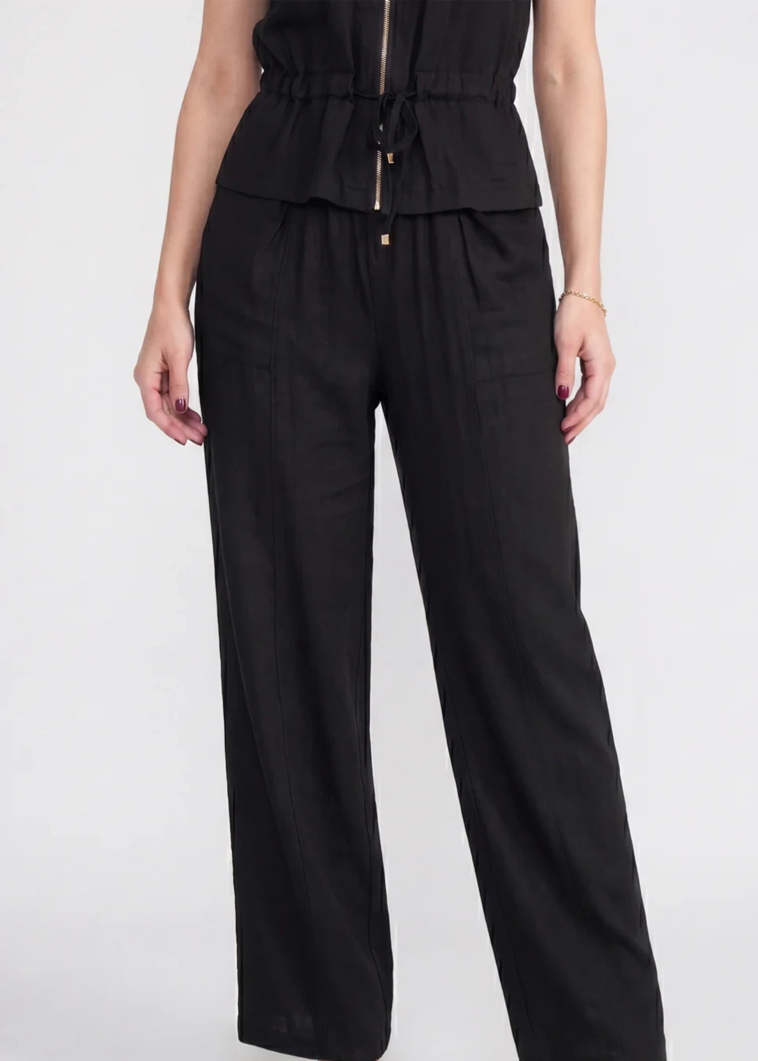 linen Top in Black