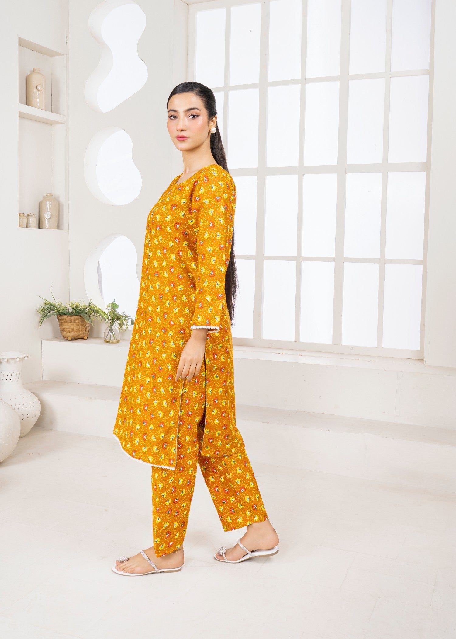 khaddar Co Ord Sets in Mellow yellow