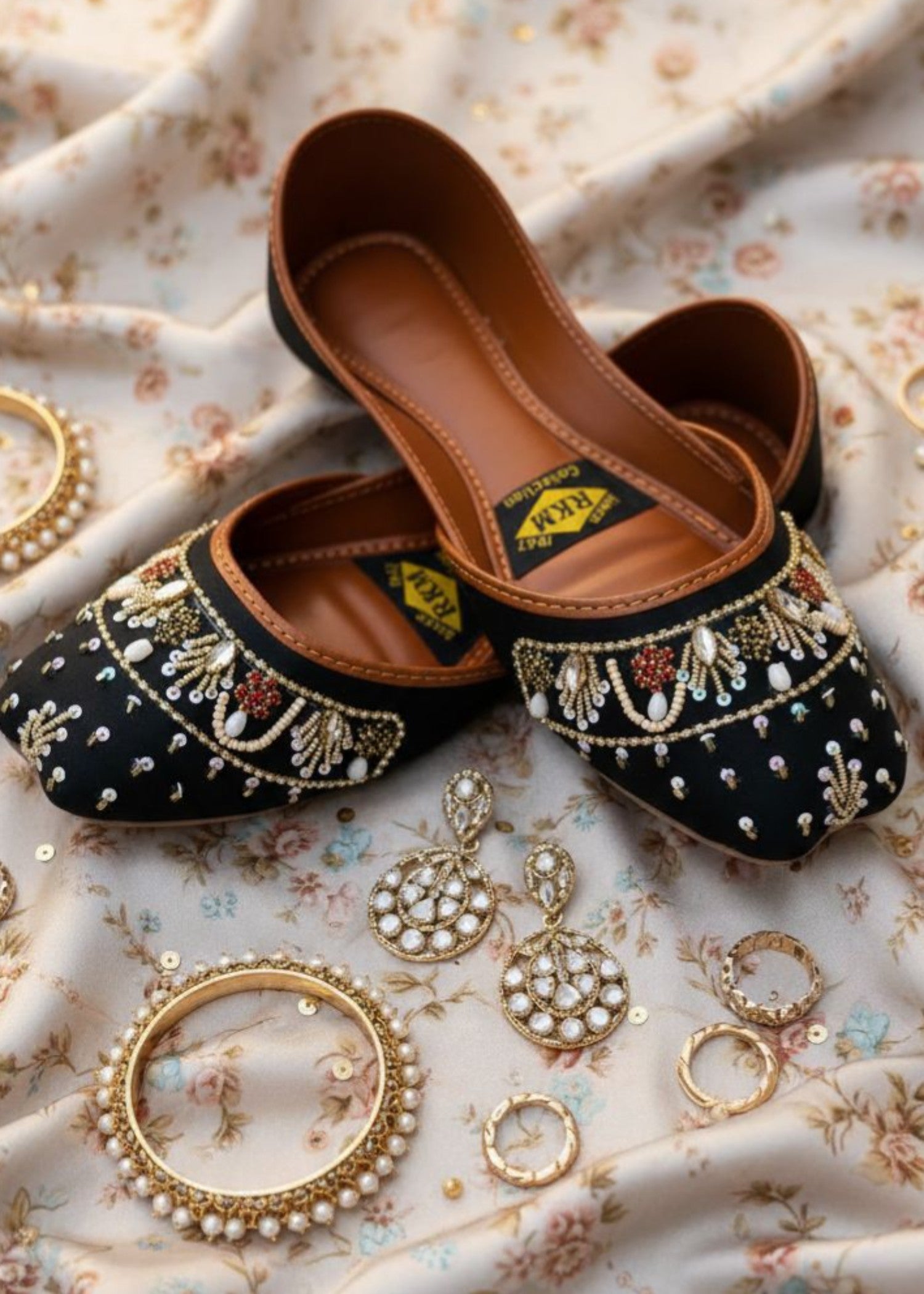 Khussa in Black by - High Quality Women Khussa CAO3891