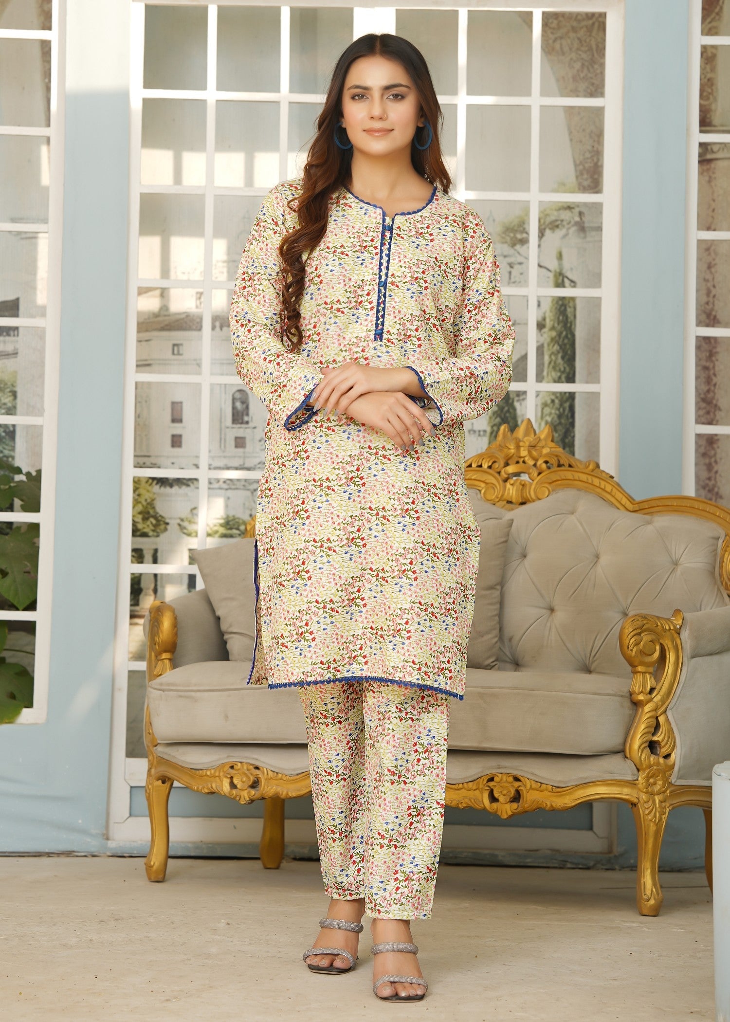 cotton satin Co Ord Sets in Beige