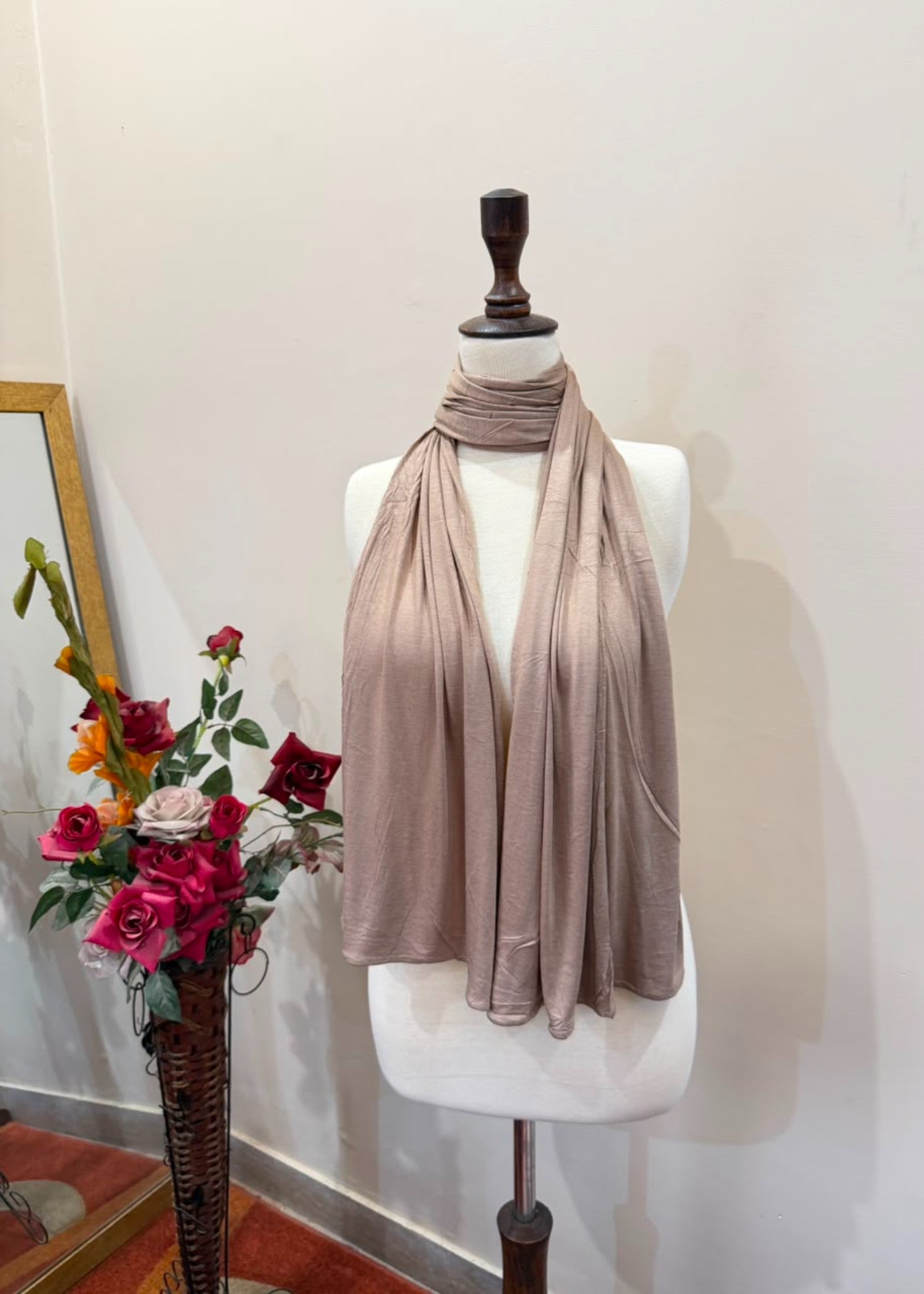 jersey knit Hijab in Wheat