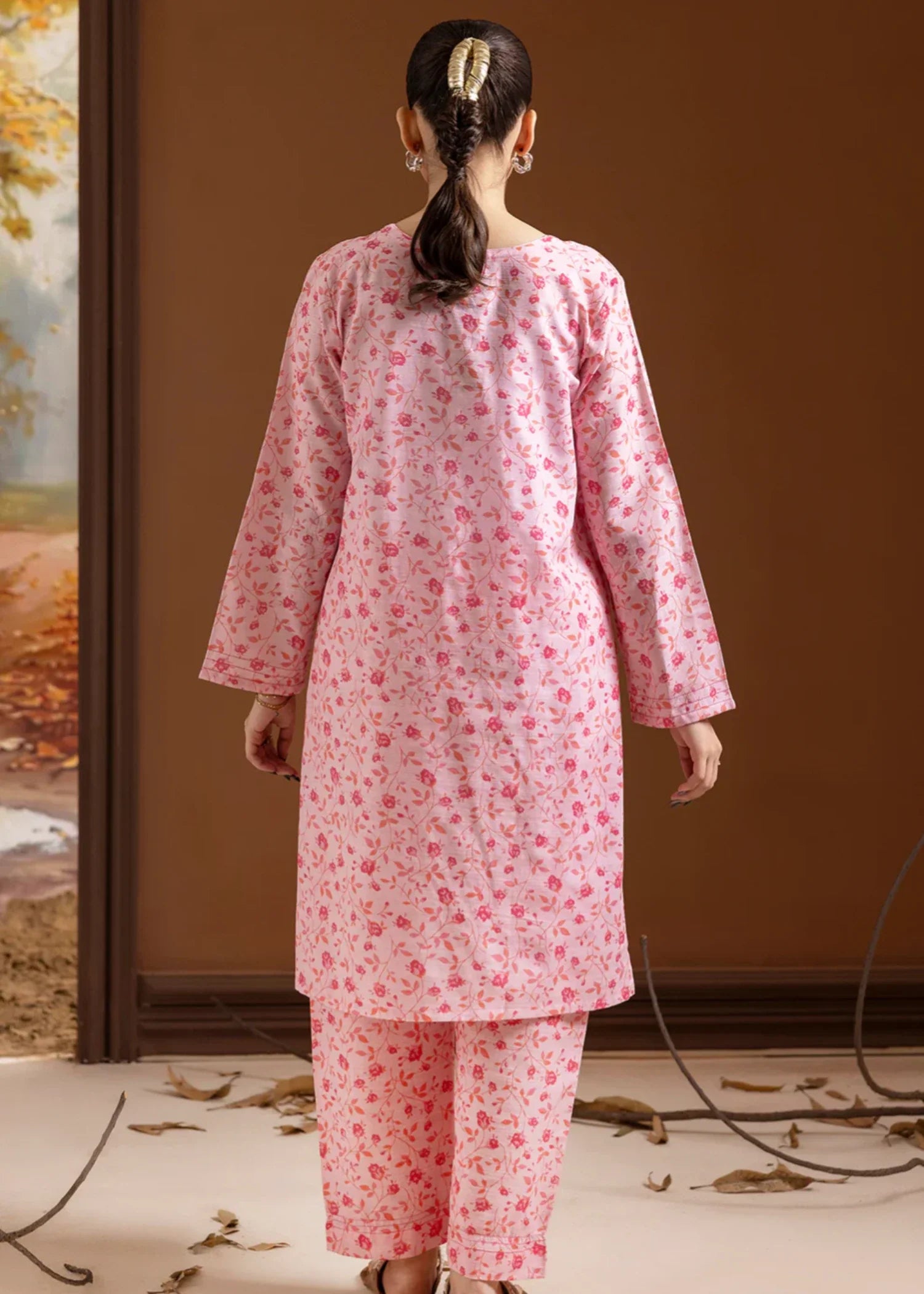 khaddar Co Ord Sets in Pink