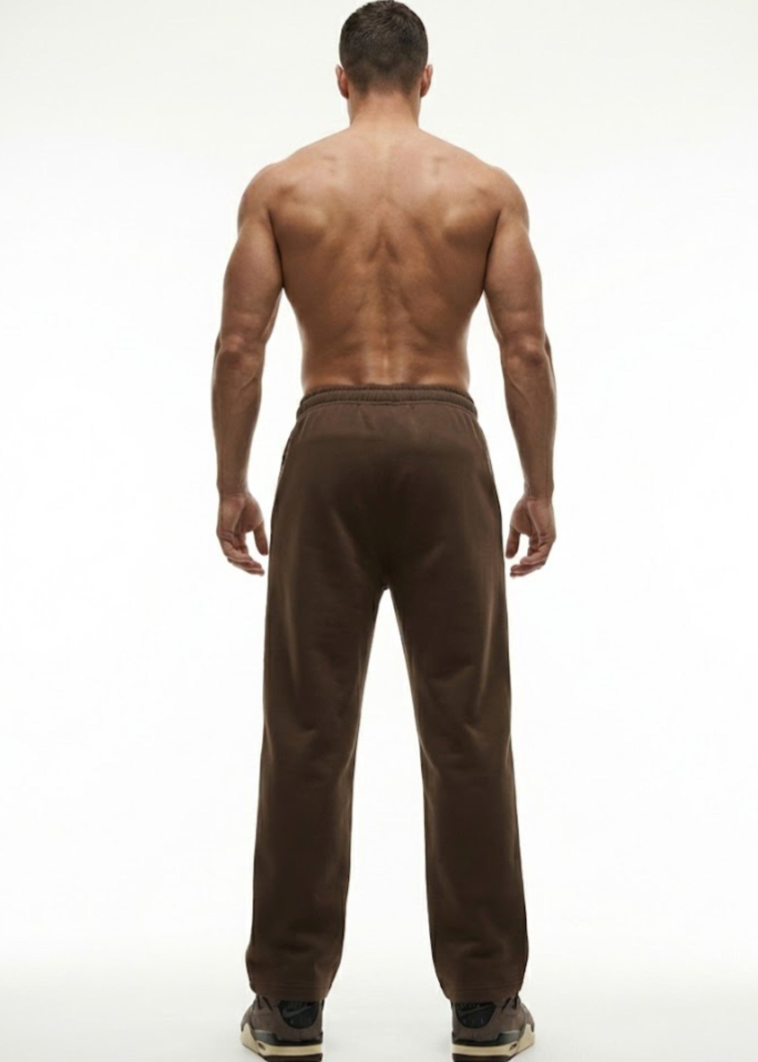 cotton Trousers in Camel brown