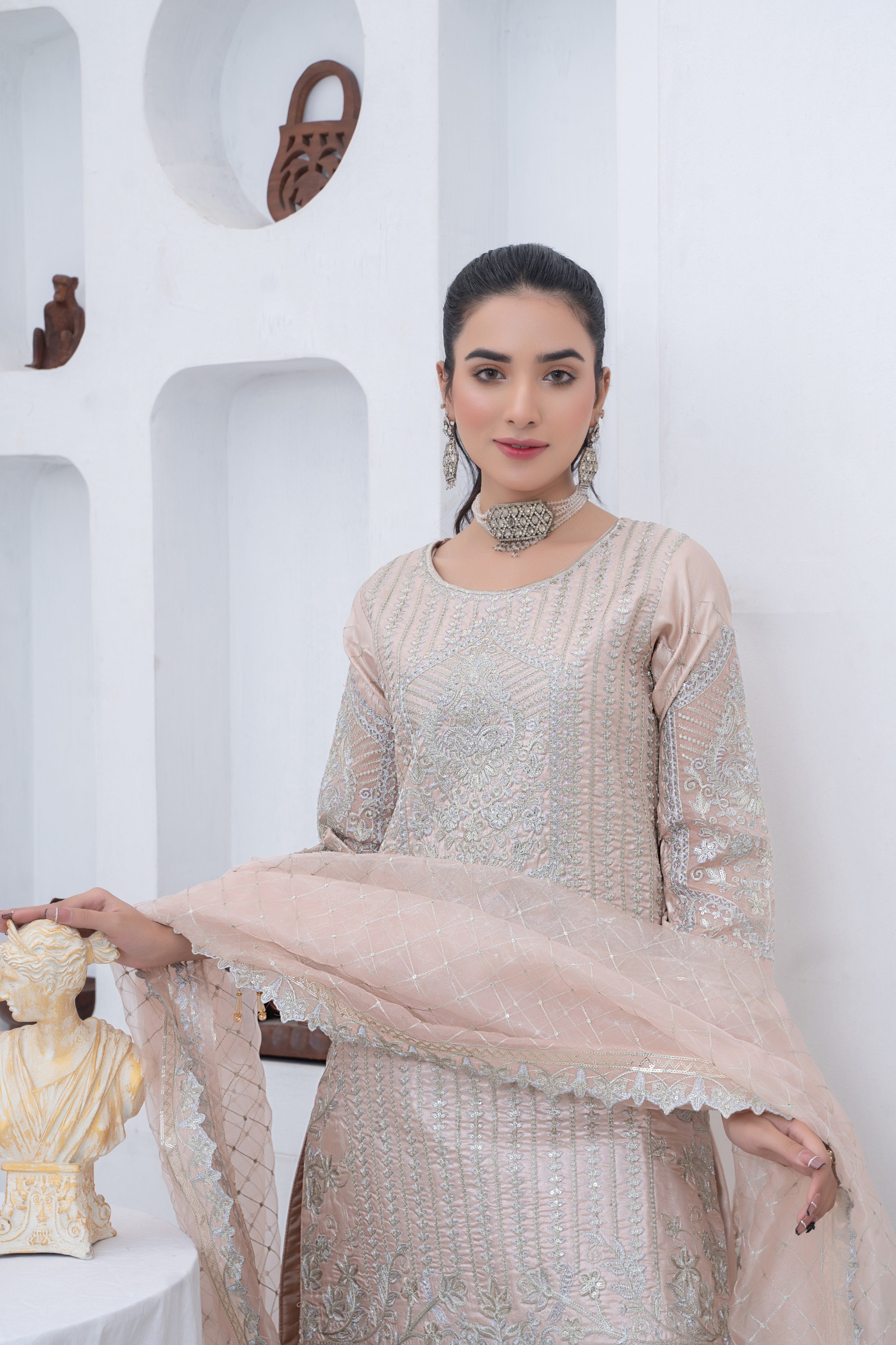 masuri Kurta Set in Beige