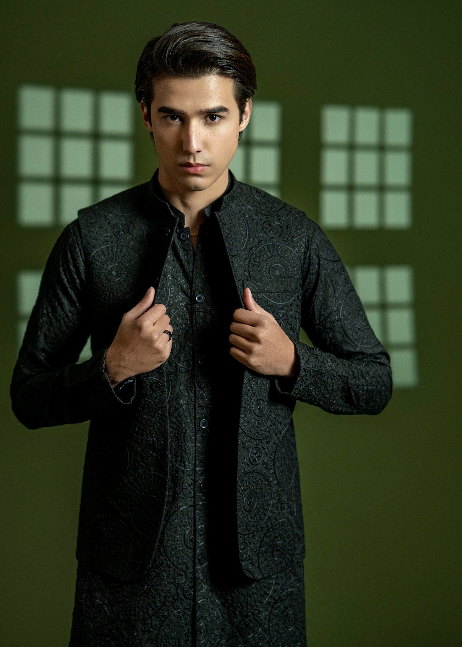 wash & wear Waistcoat in Black