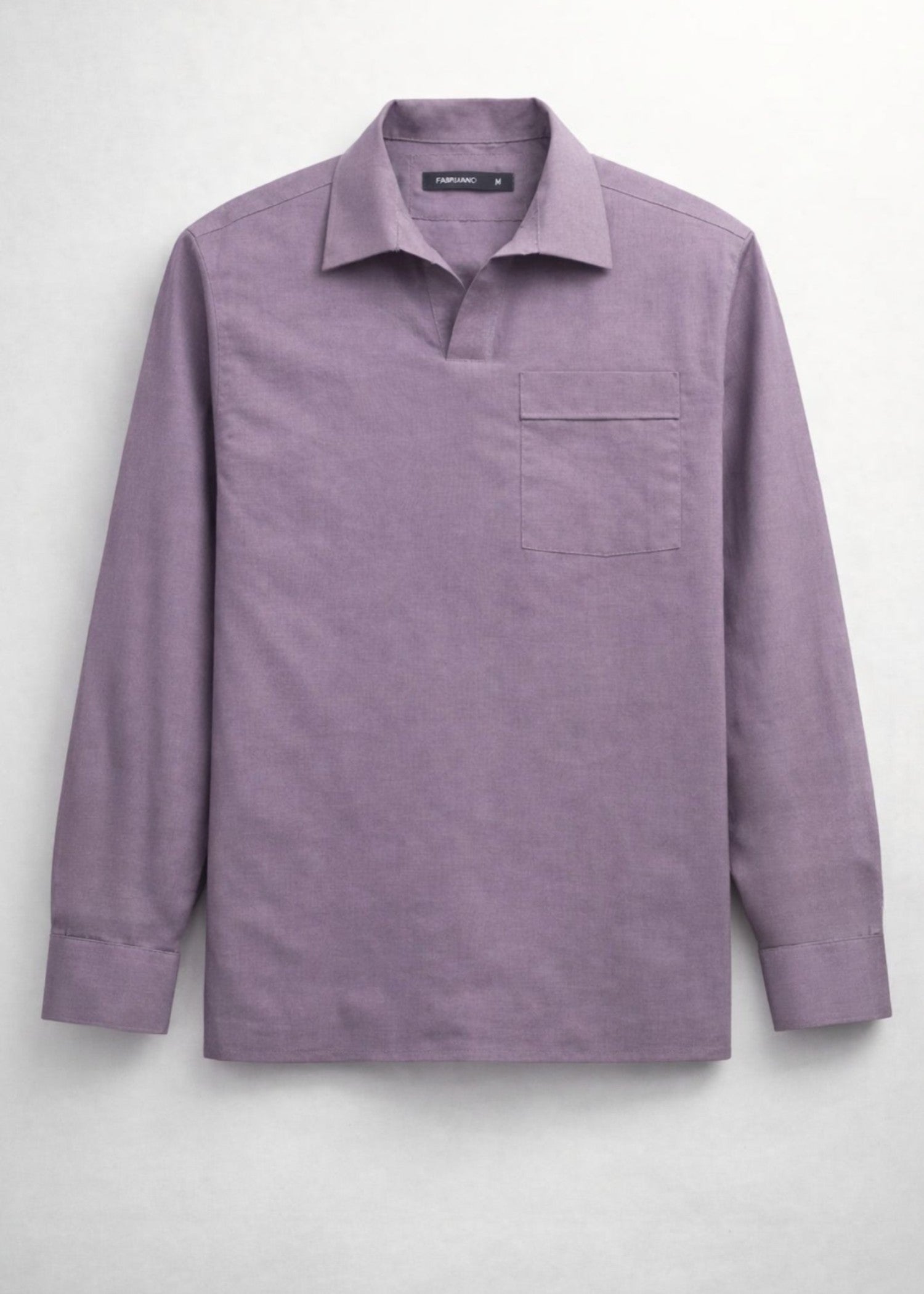 cotton linen Casual Shirt in Purple mountain majesty
