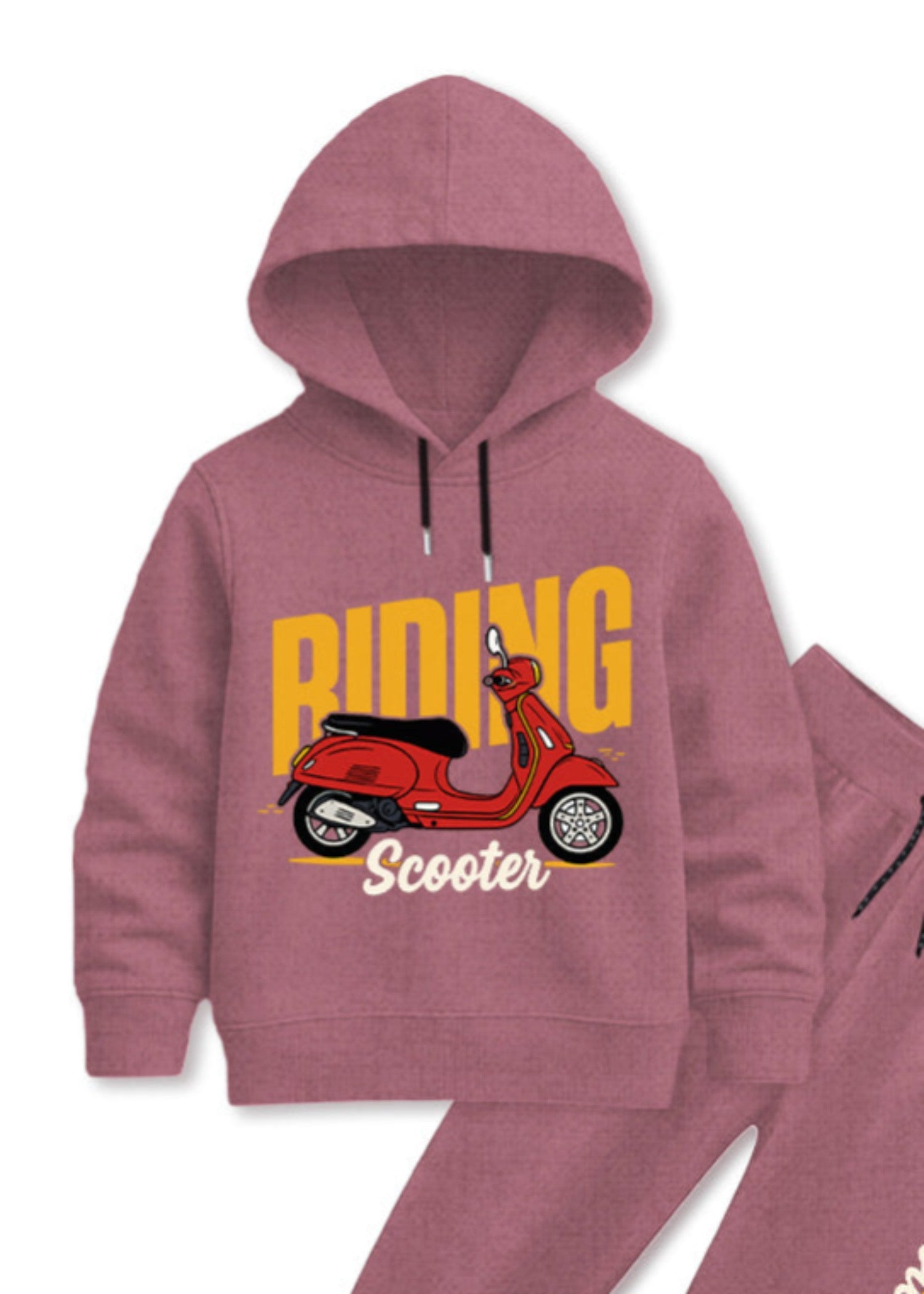 fleece Tracksuit in Mauve pink