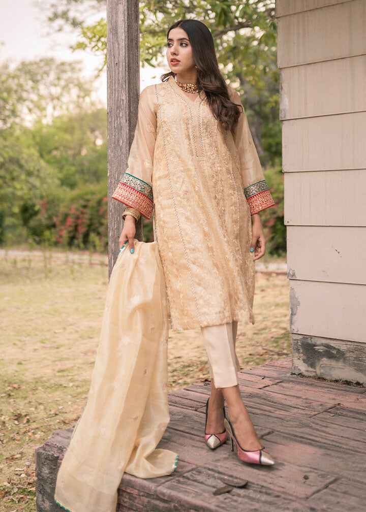 cotton silk Kurta Set in Beige