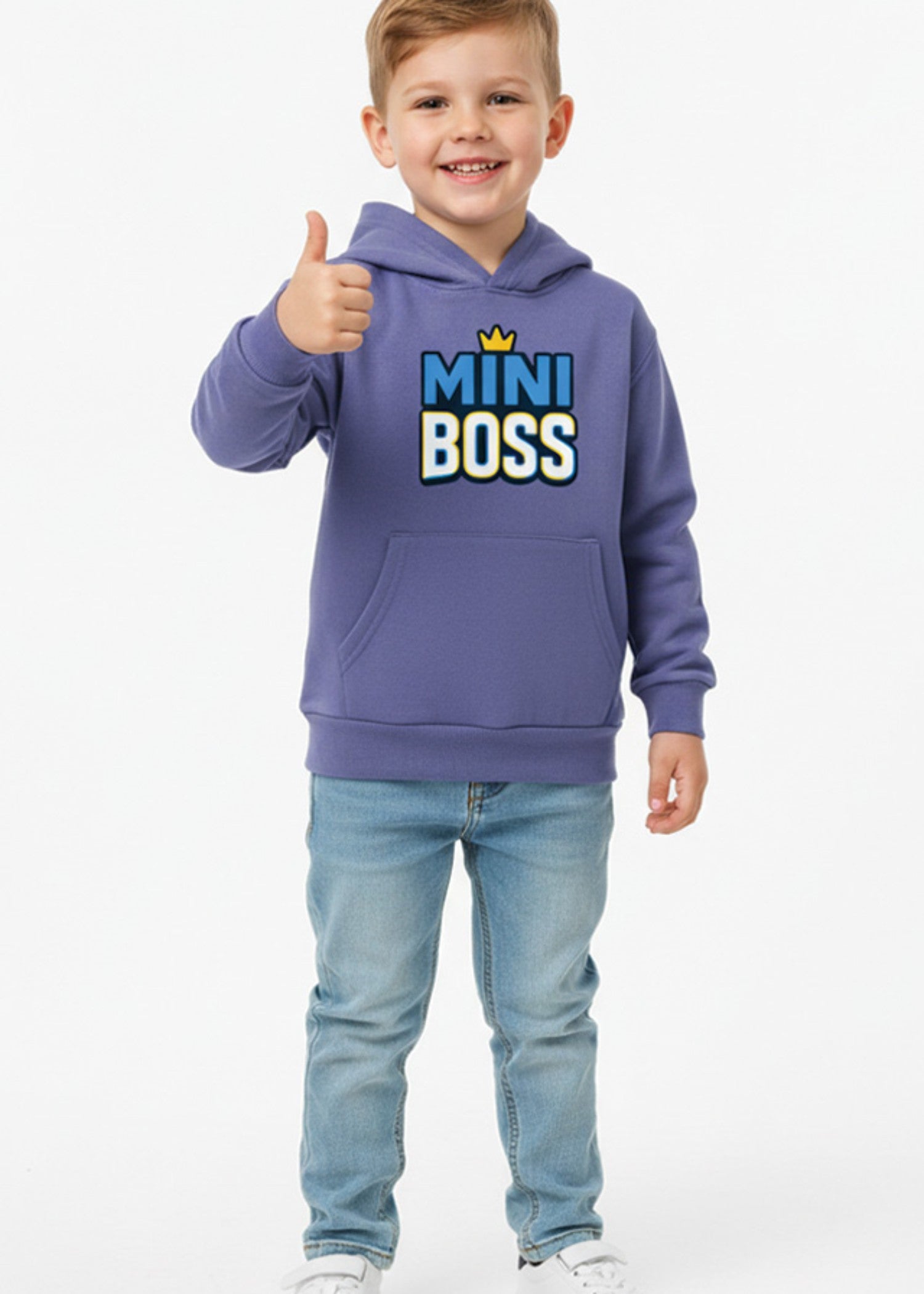 fleece Hoodie in Royal purple