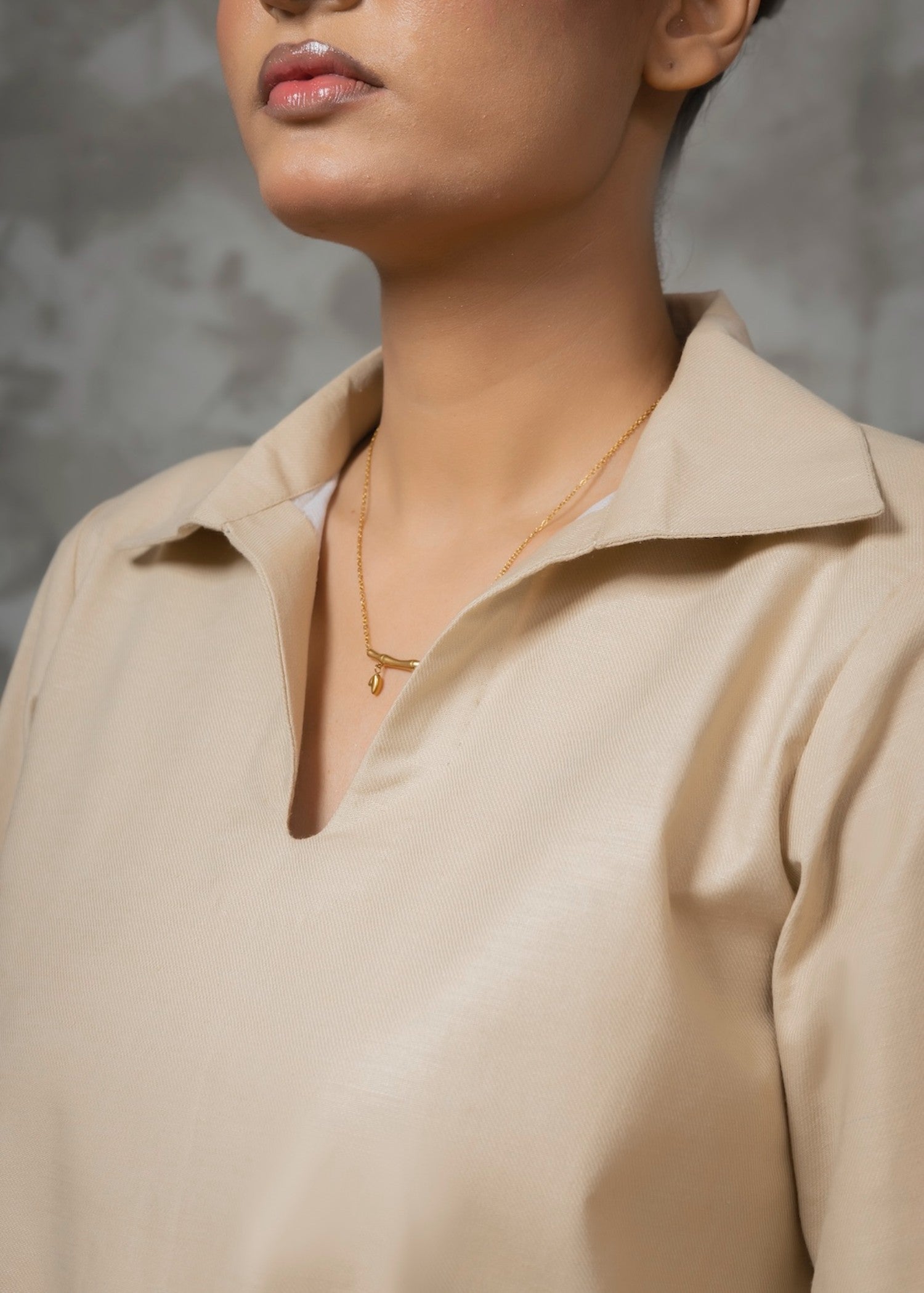 blended linen Co Ord Sets in Wheat, tawny brown