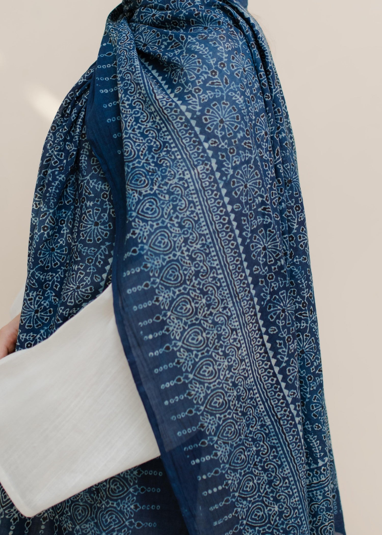 lawn cotton Hijab in Midnight blue