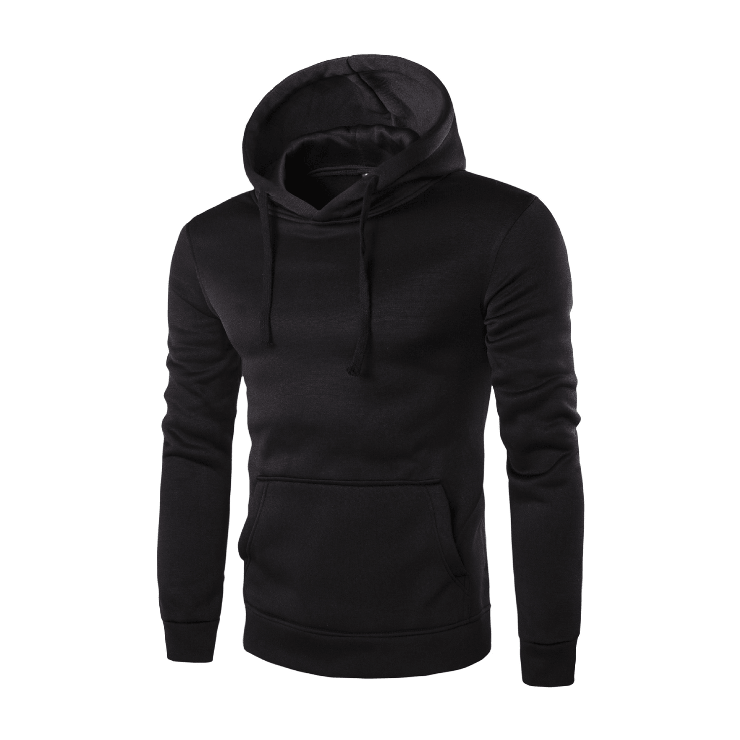 Pure Color Slim Men'S Hooded Long Sleeve Casual Simple Pullover Sweater
