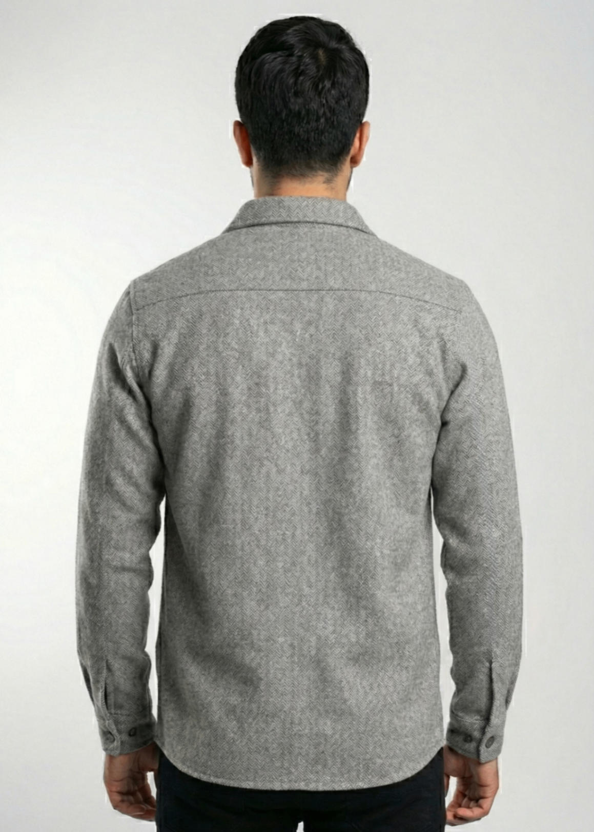 wool viscose Casual Shirt in Grey