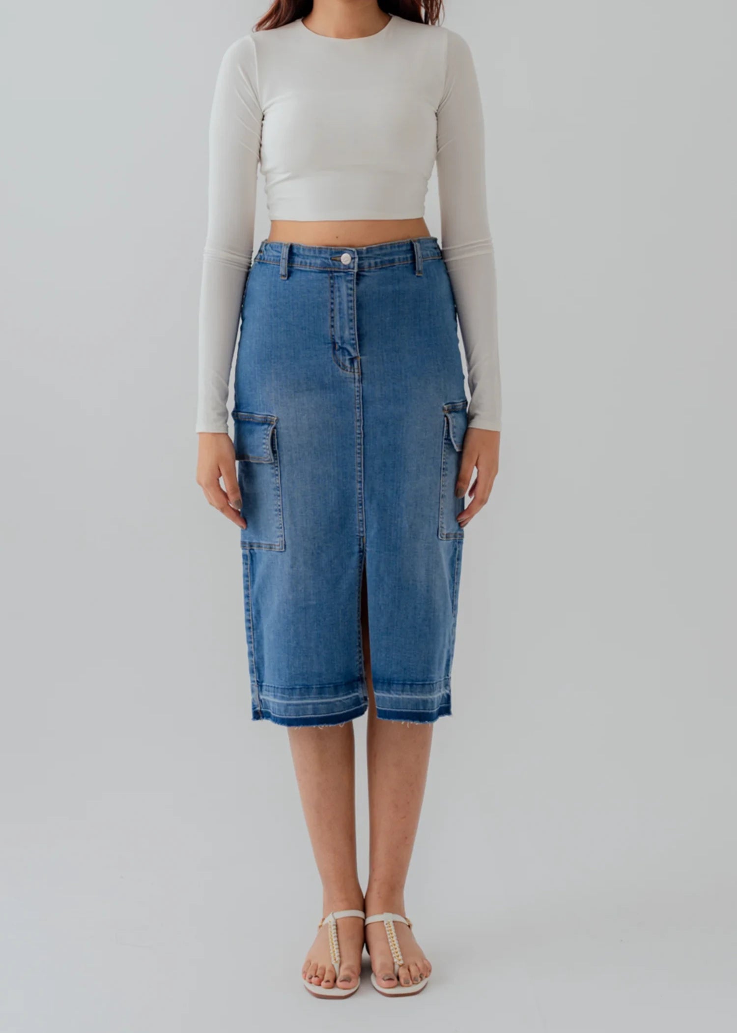 denim Skirt in Blue