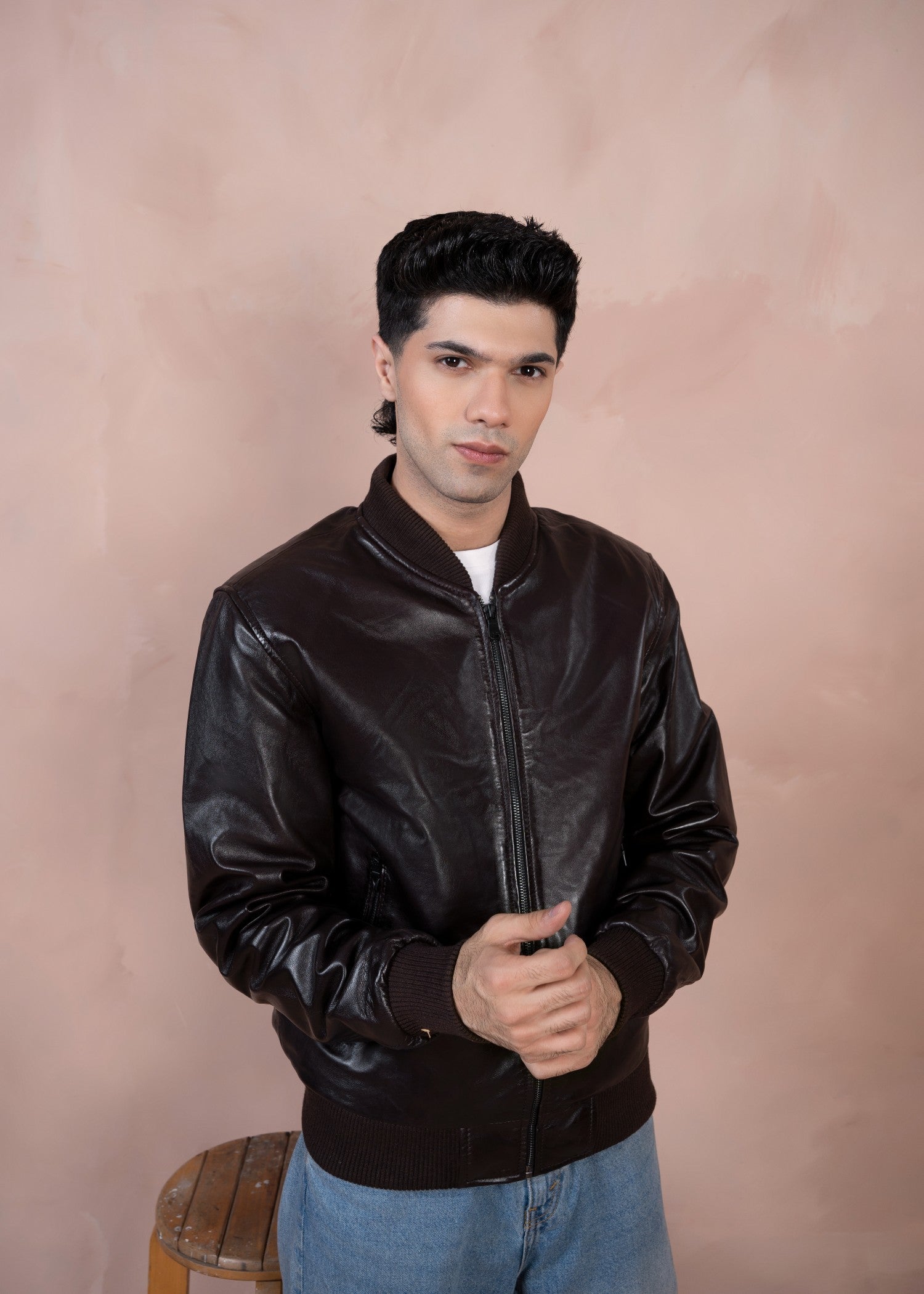 leather Jacket in Brown by Z.H.Leather