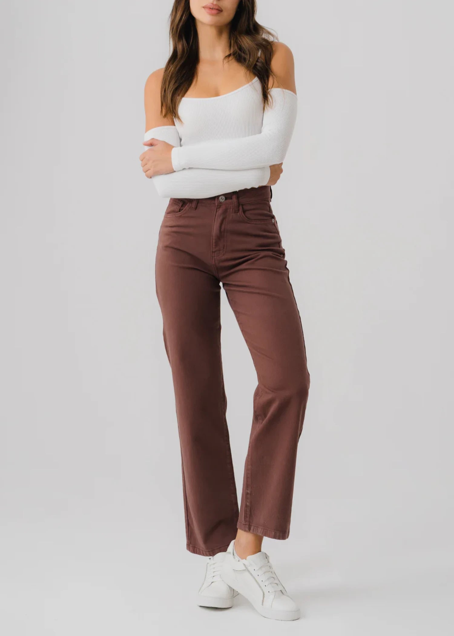 cotton Jeans in Brown