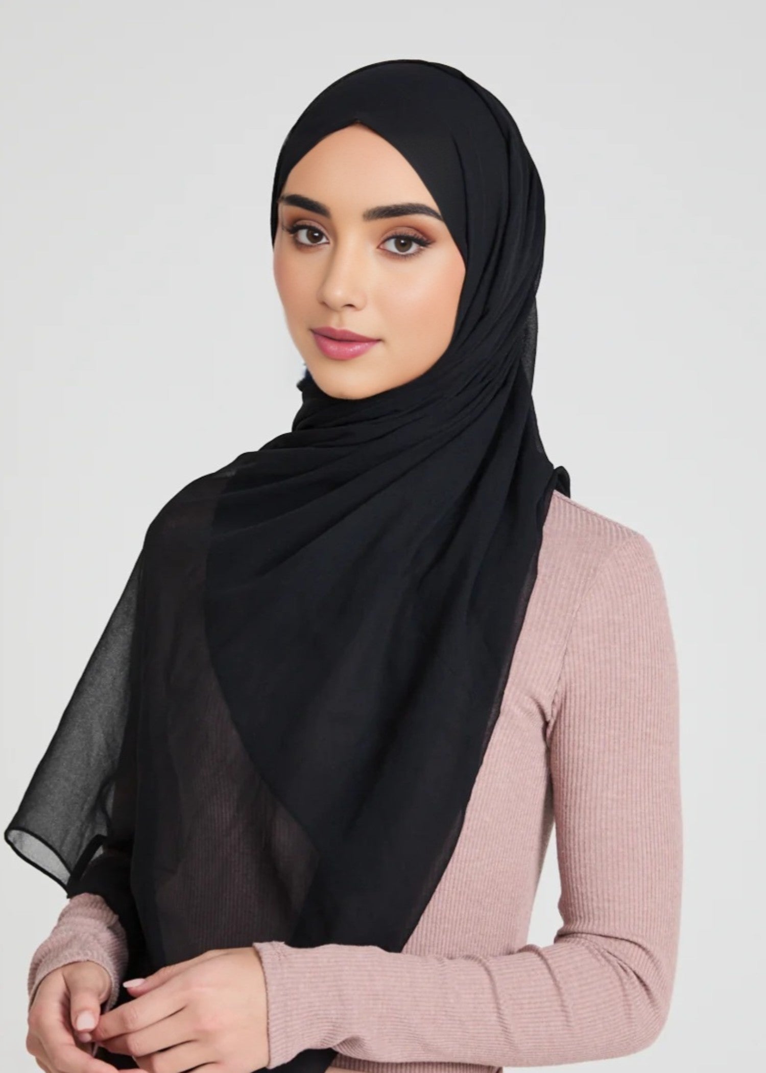 chiffon Hijab in Black