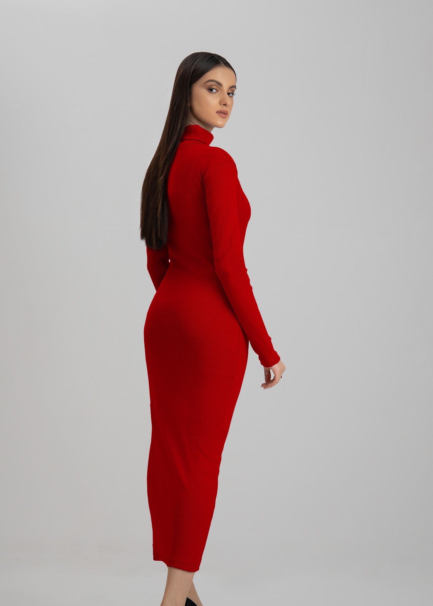 jersey knit Dress in Red