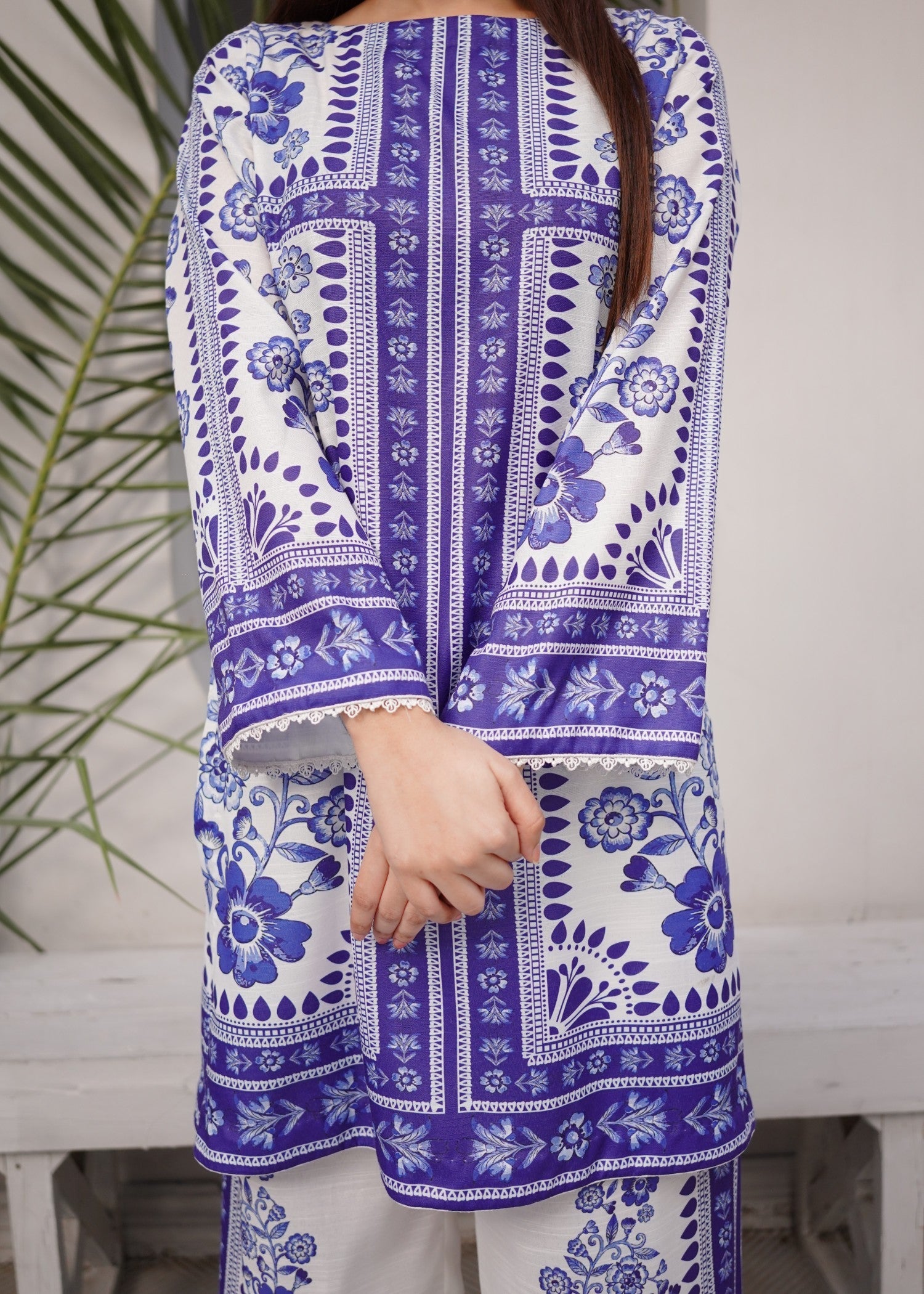 slub khaddar Co Ord Sets in Blue