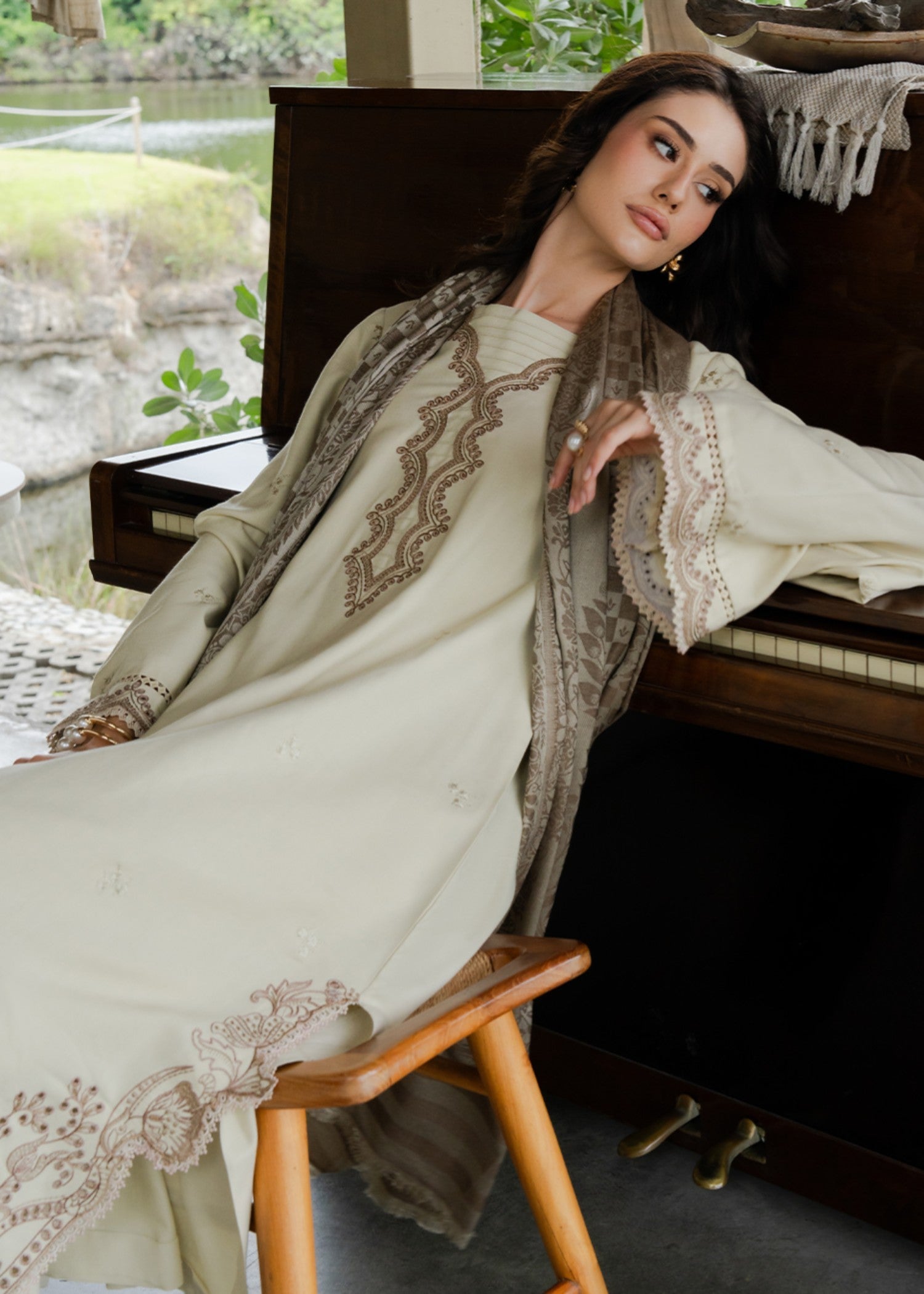 wool Unstitched in Cream