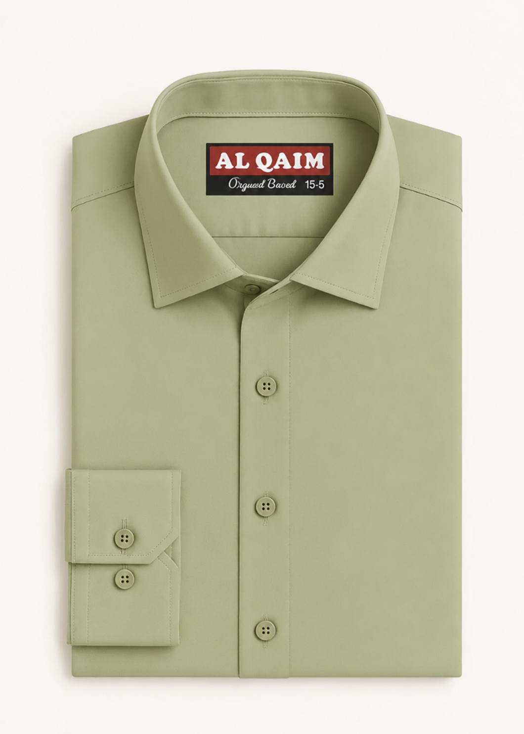 cotton Formal Shirt in Moss green