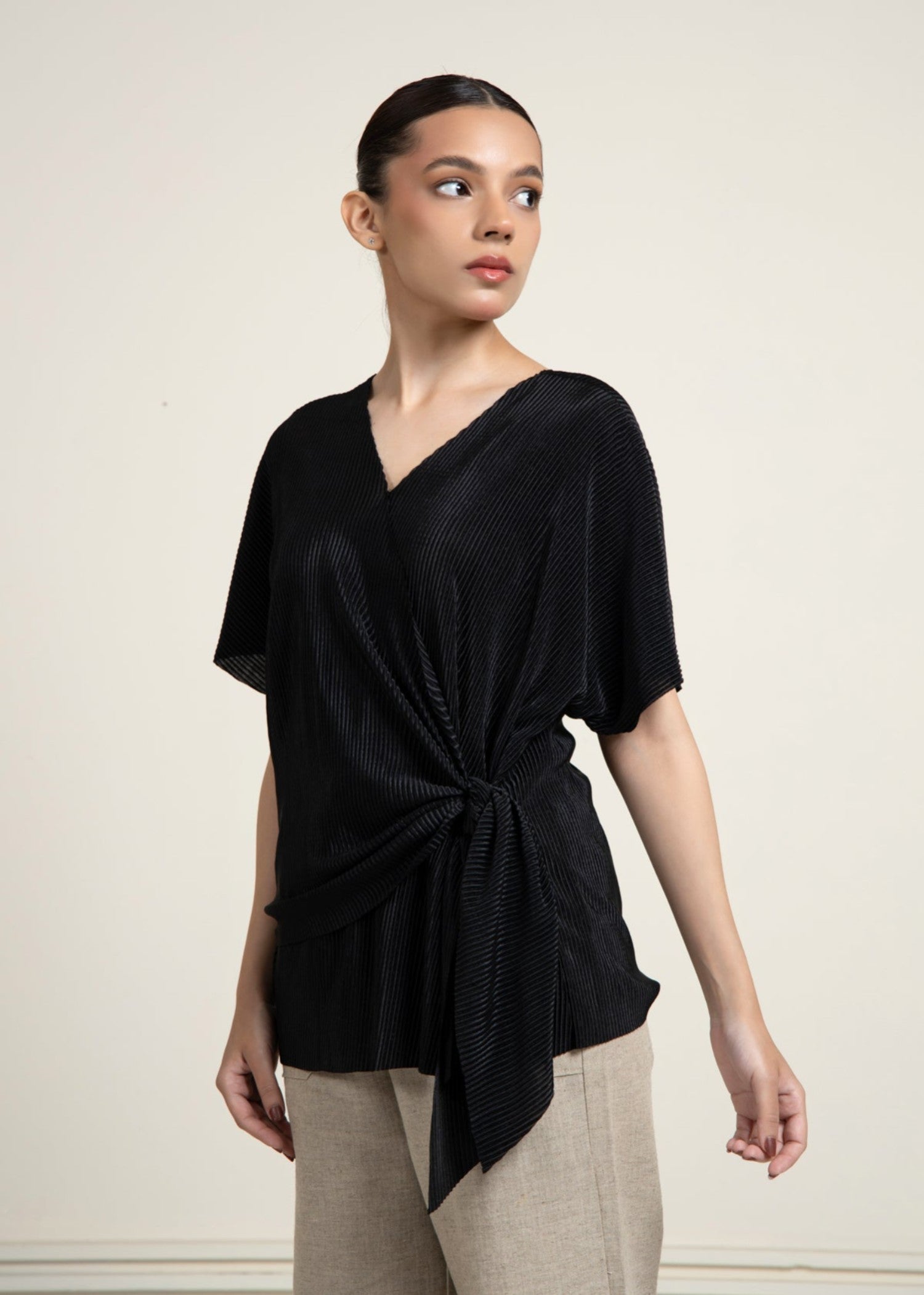 silk Top in Black