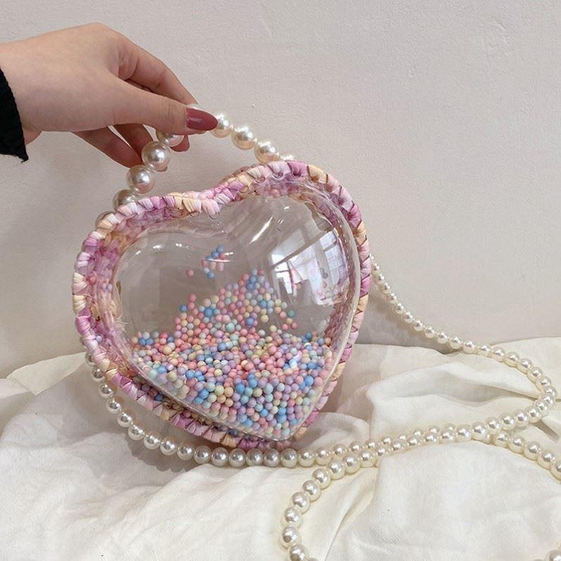 Transparent Pearl Portable Messenger Bag