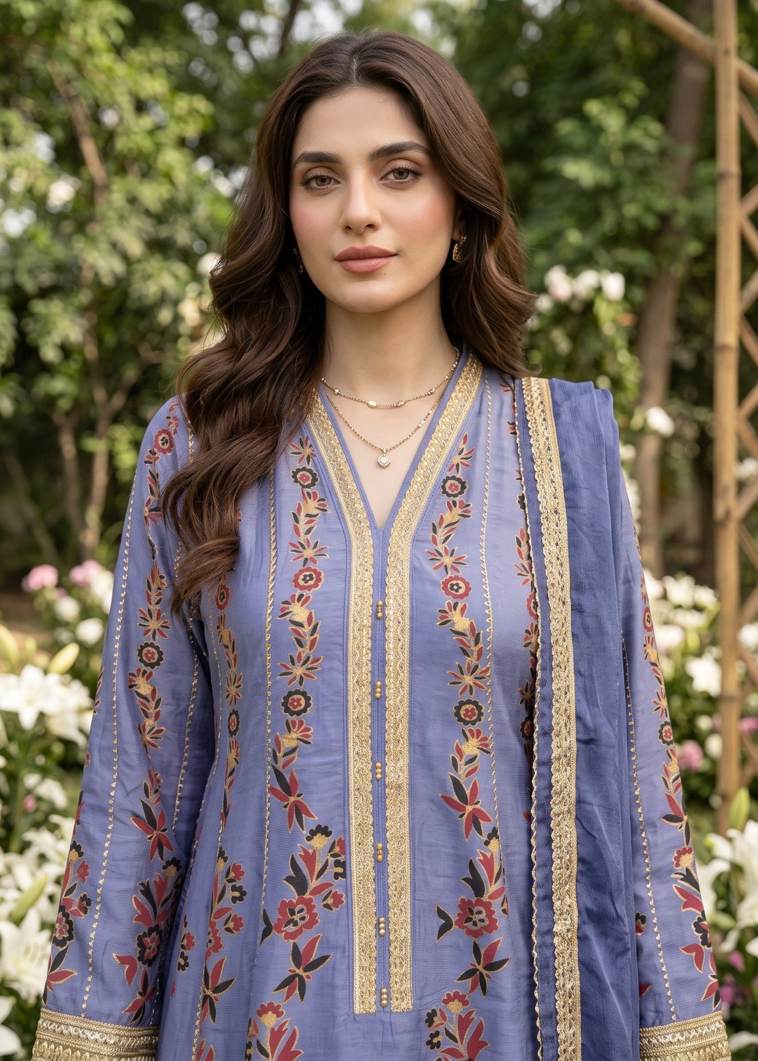 pk raw silk Anarkali in Lavender