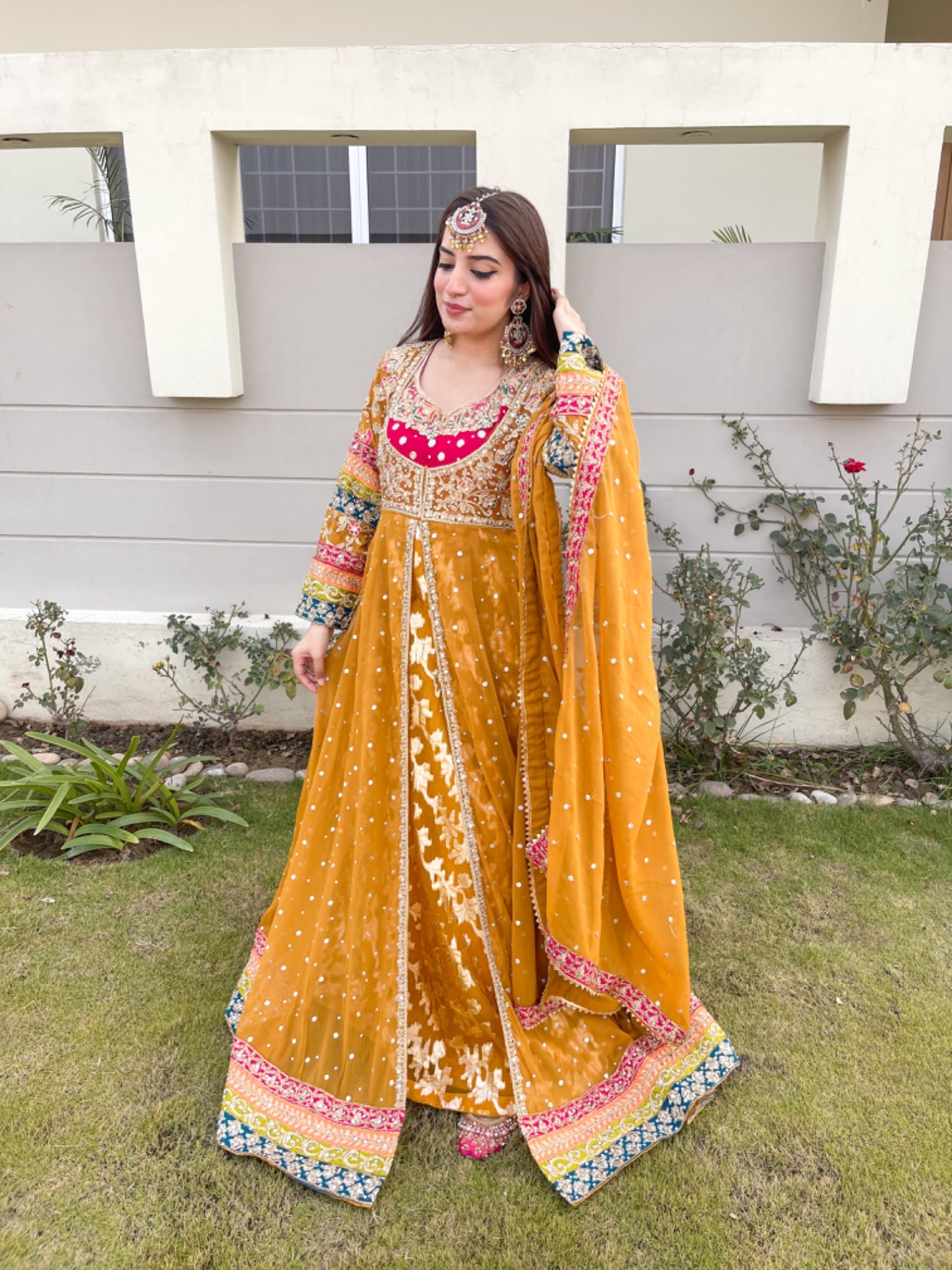 chiffon Maxi in Golden orange