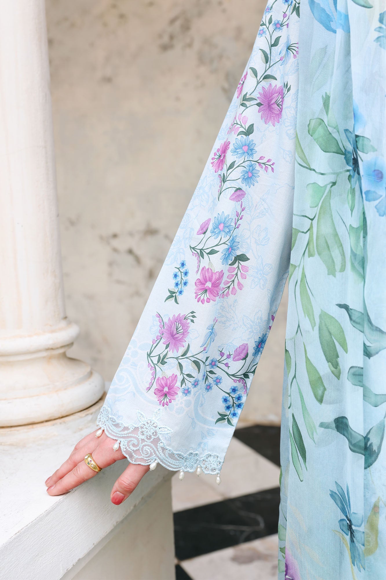Eid Lawn Edit – Aqua Glint