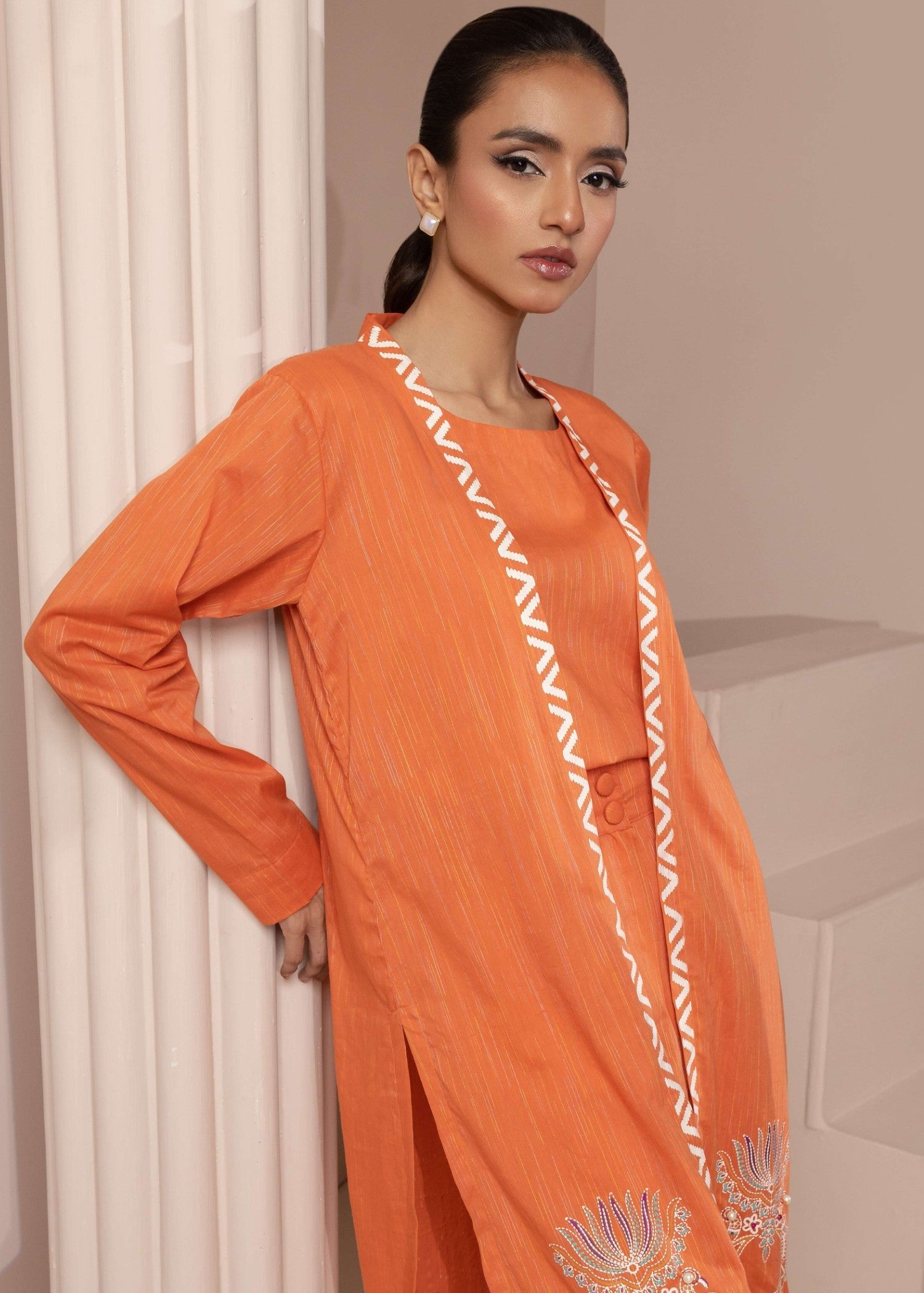 cambric Gown in Orange