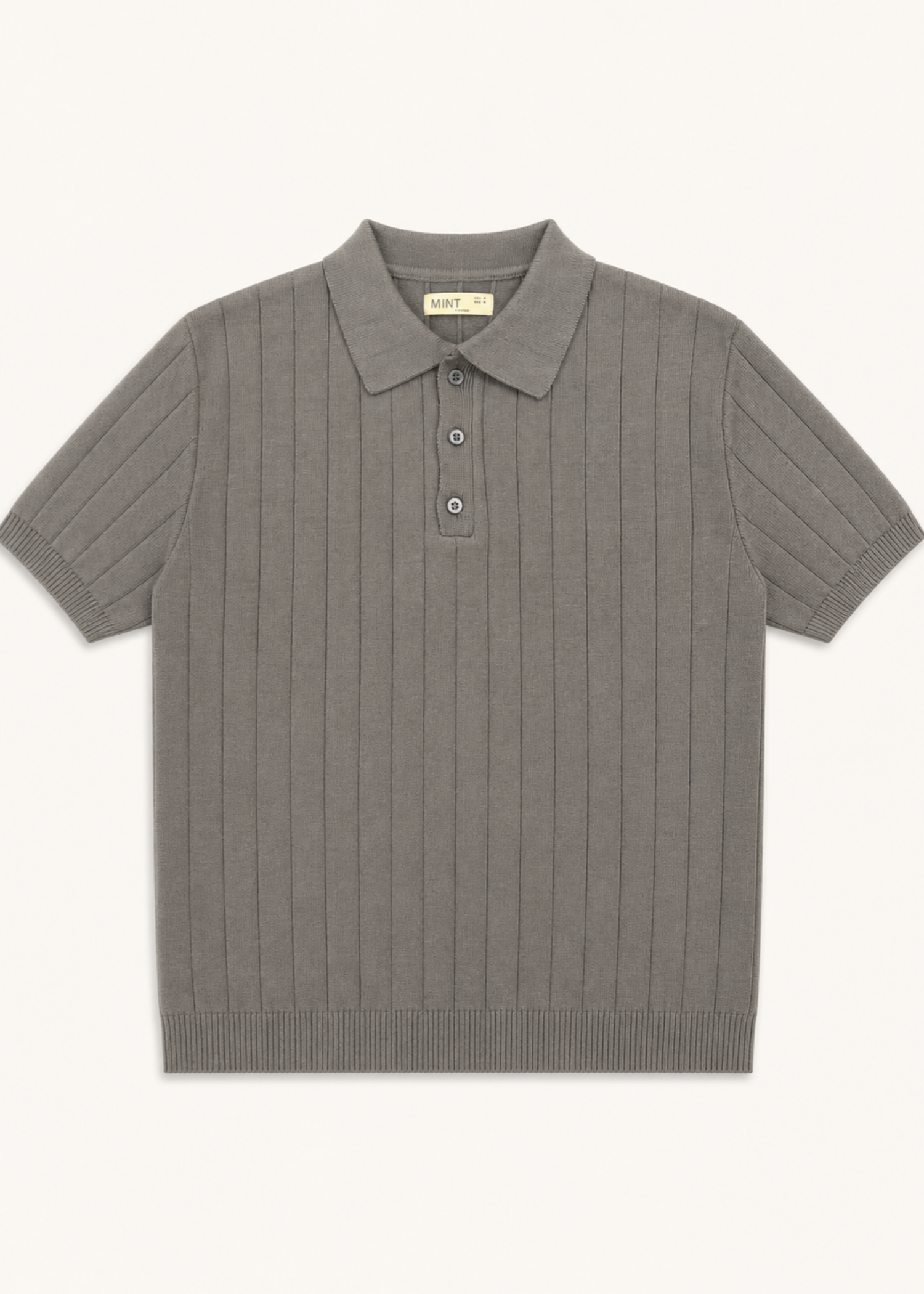 cotton Polo Shirt in Ash grey