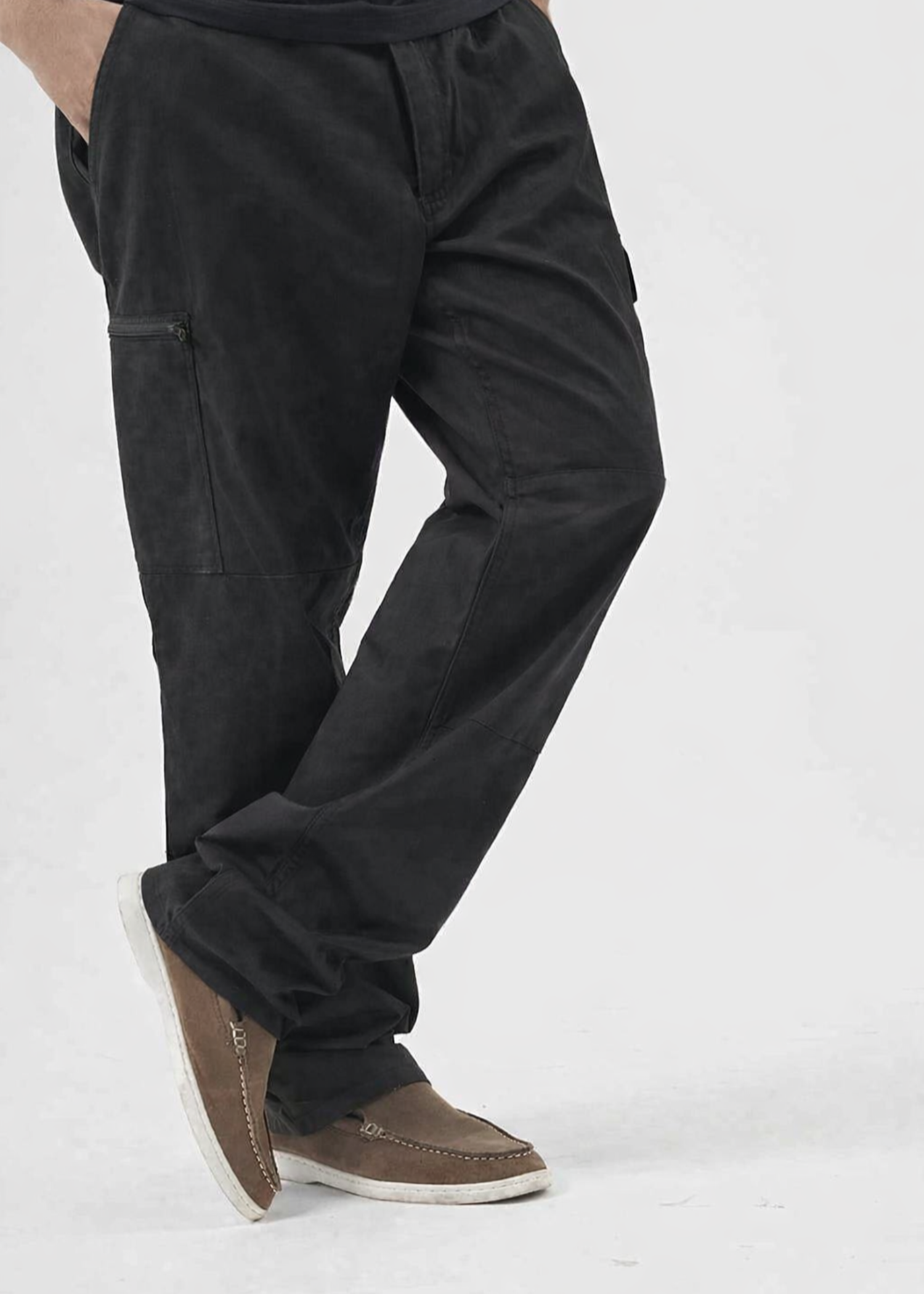 terry Pants in Black
