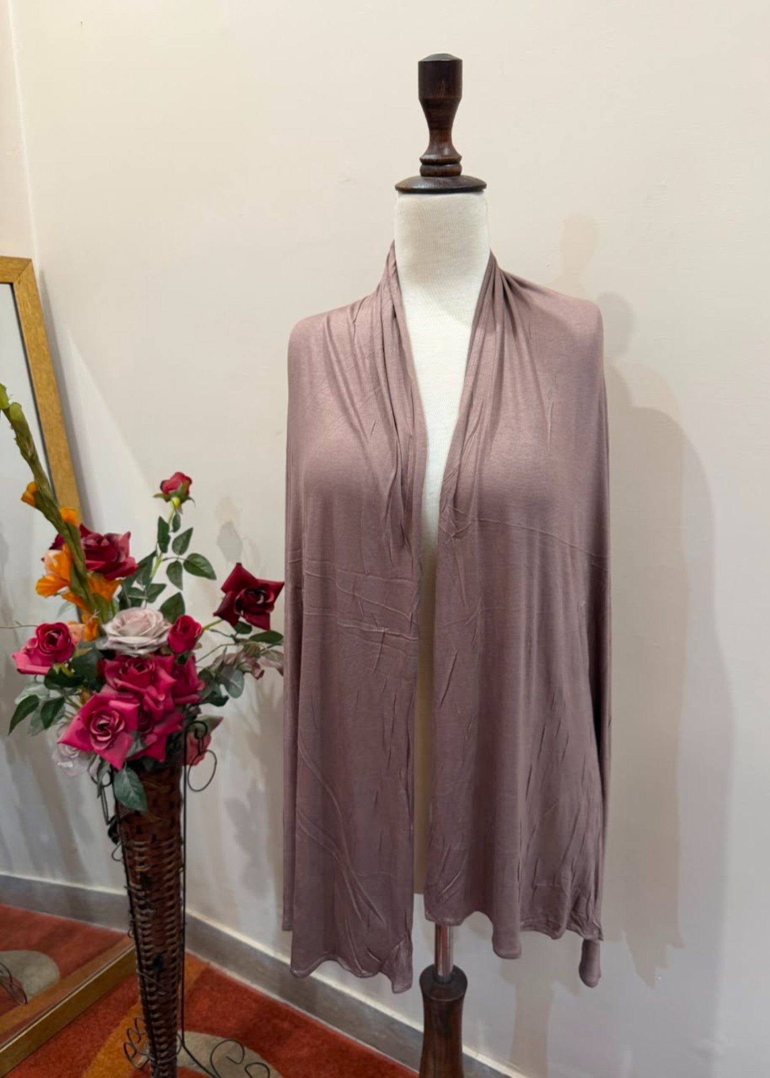 jersey knit Hijab in Almond brown
