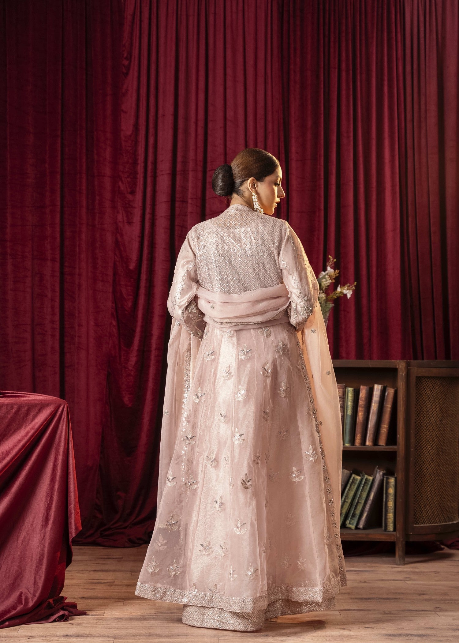 organza Gown in Baby pink
