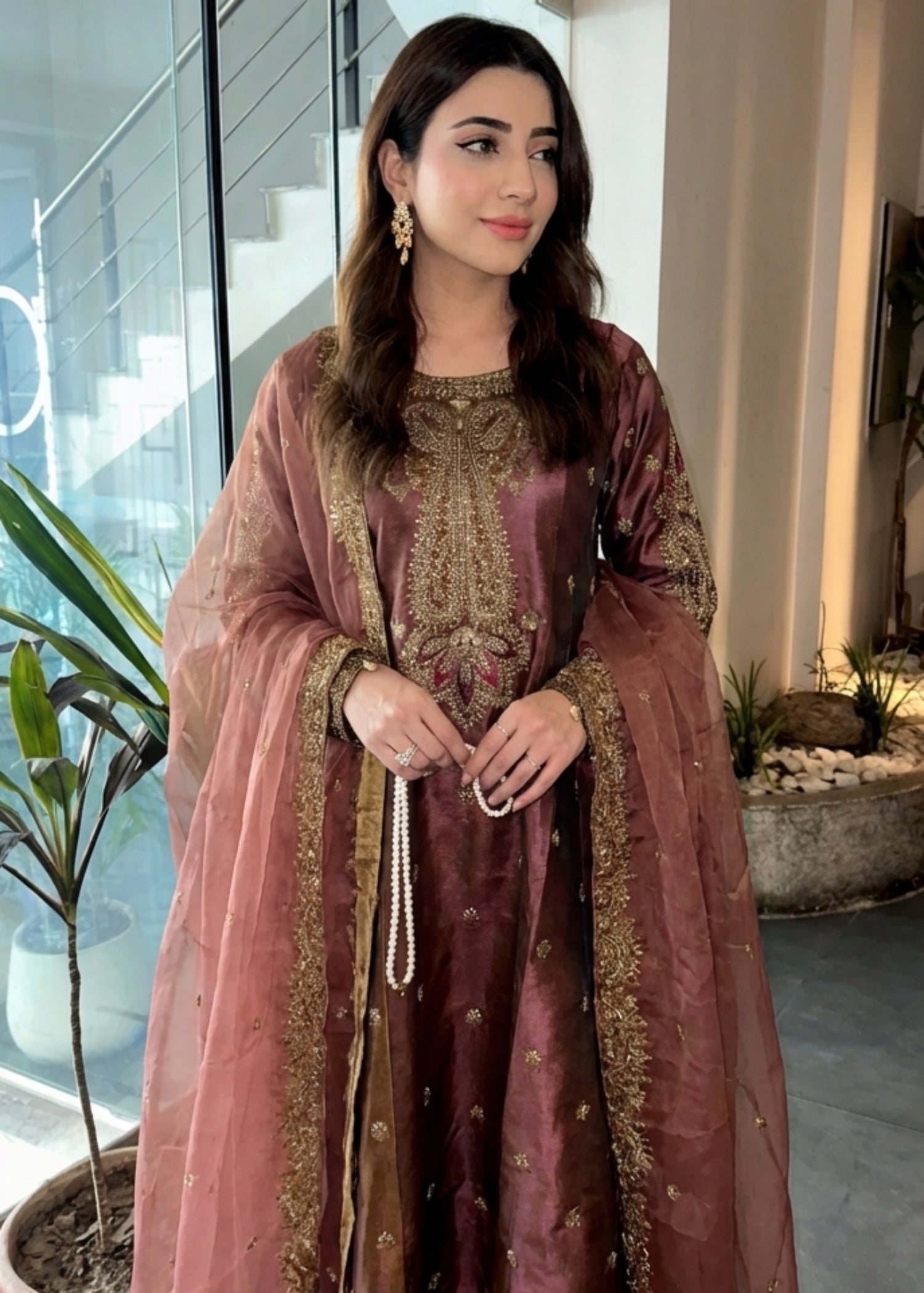 silk Maxi in Grape wine