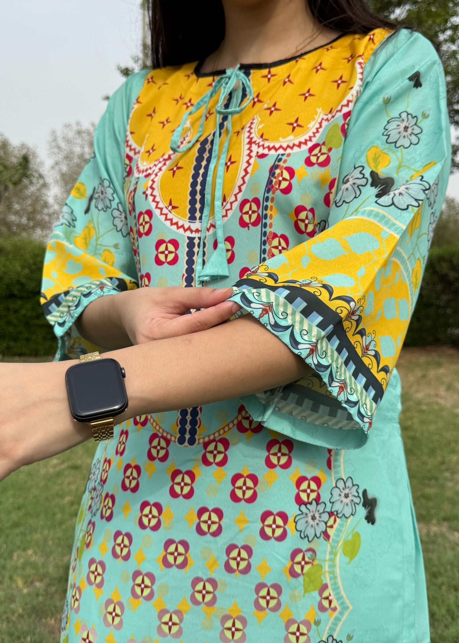 poly lawn Co Ord Sets in Aquamarine