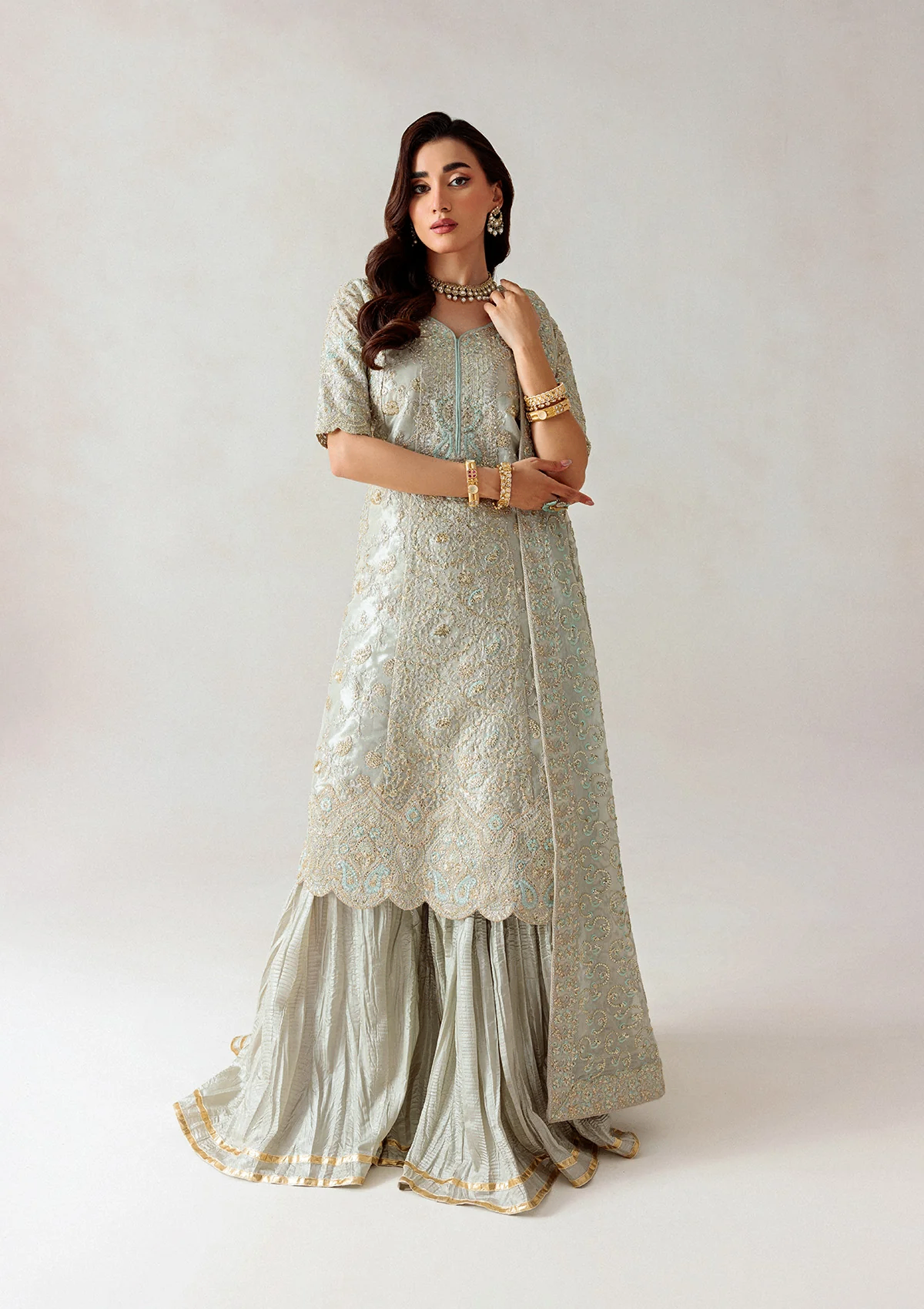 tissue Unstitched in Tea green