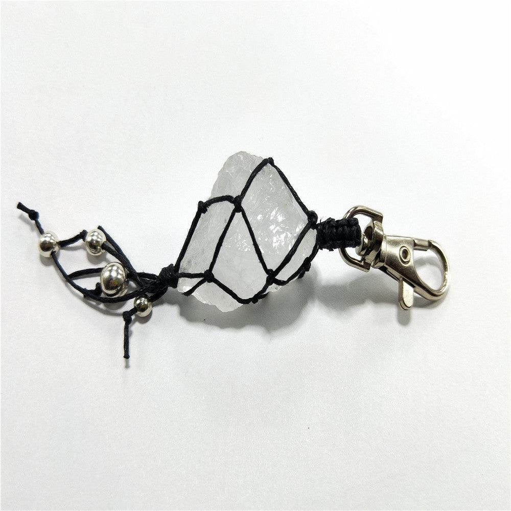 Natural Crystal Rough Stone Keychain