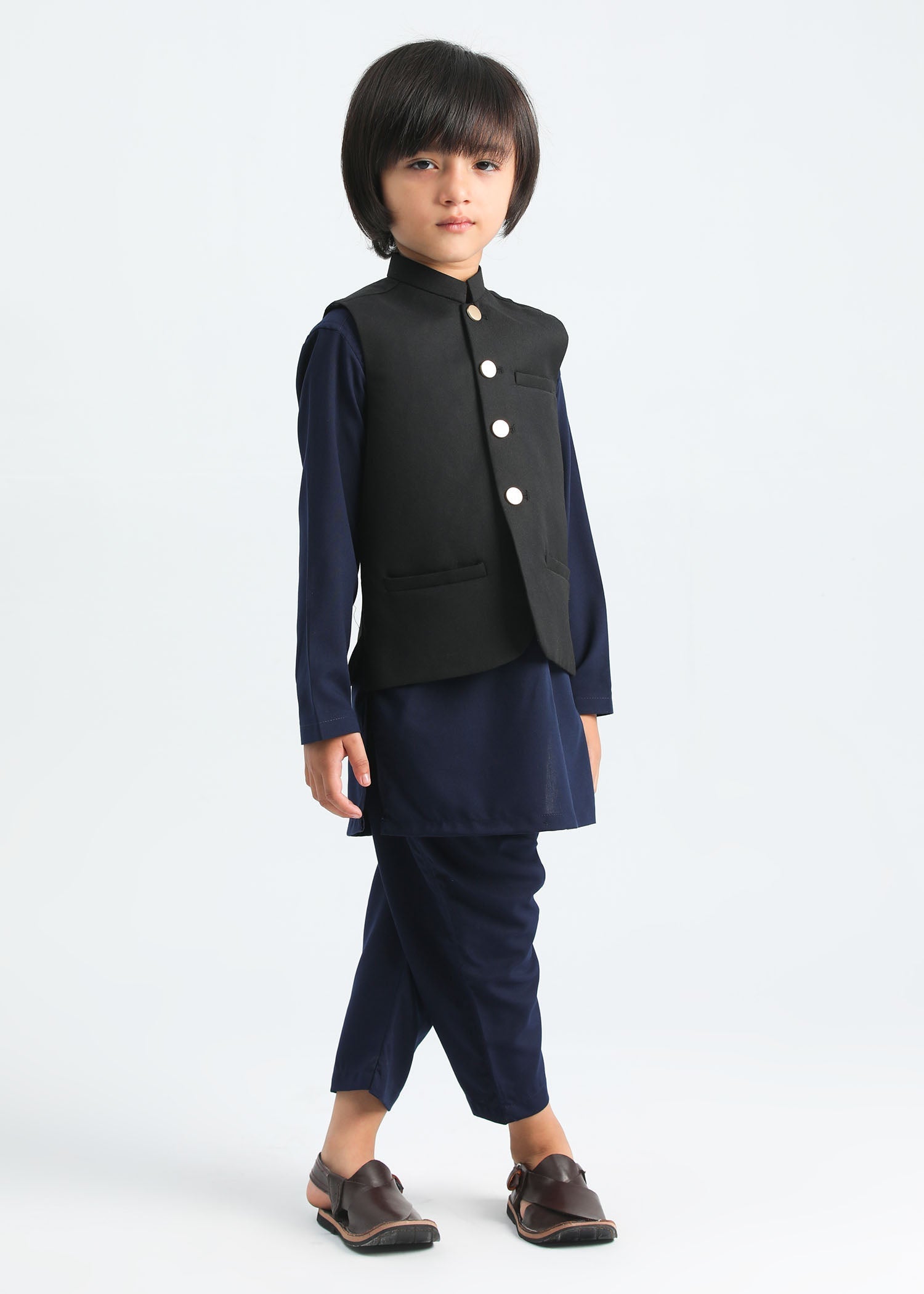 suiting Waistcoat in Navy blue, black
