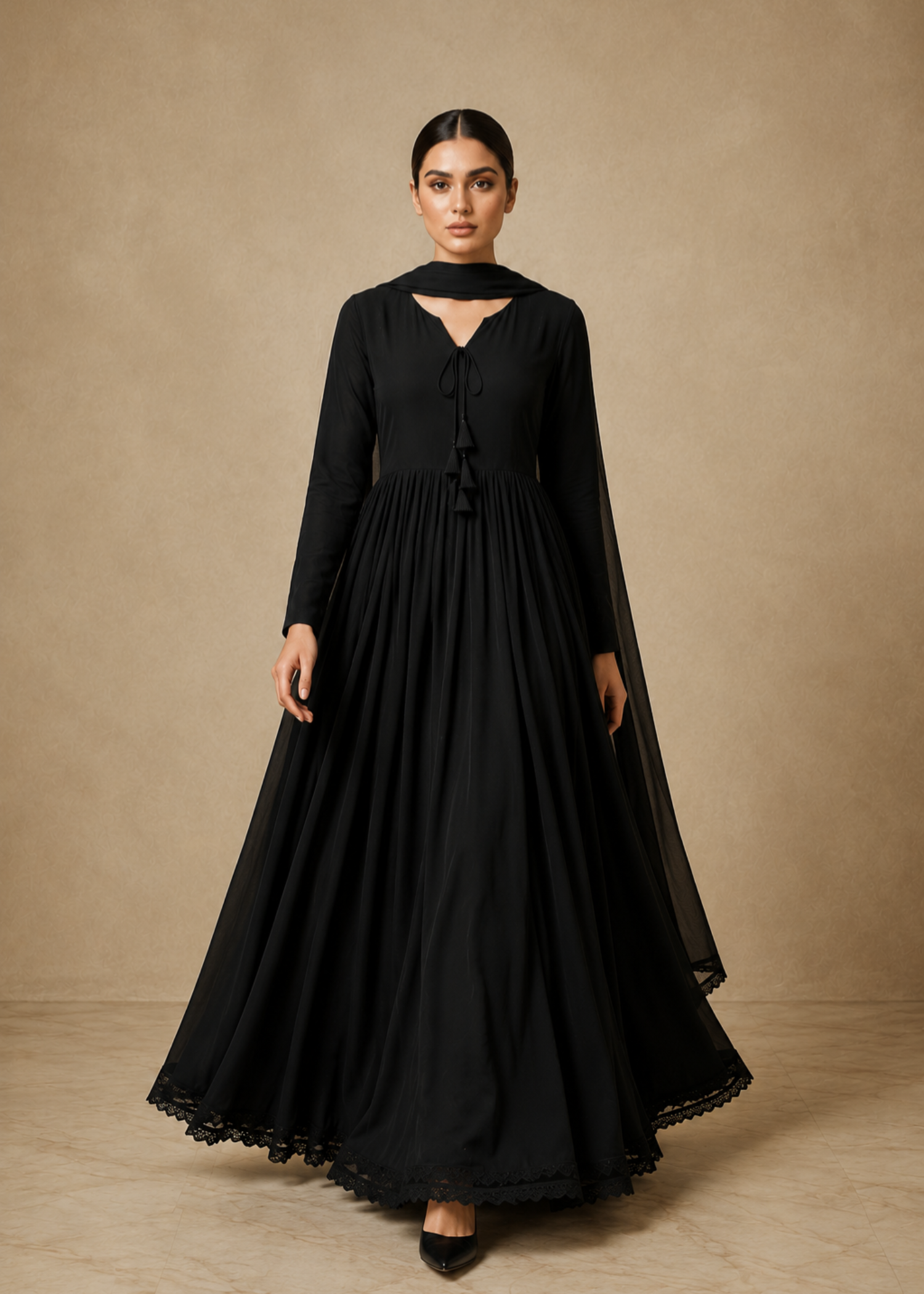 chiffon Maxi in Black