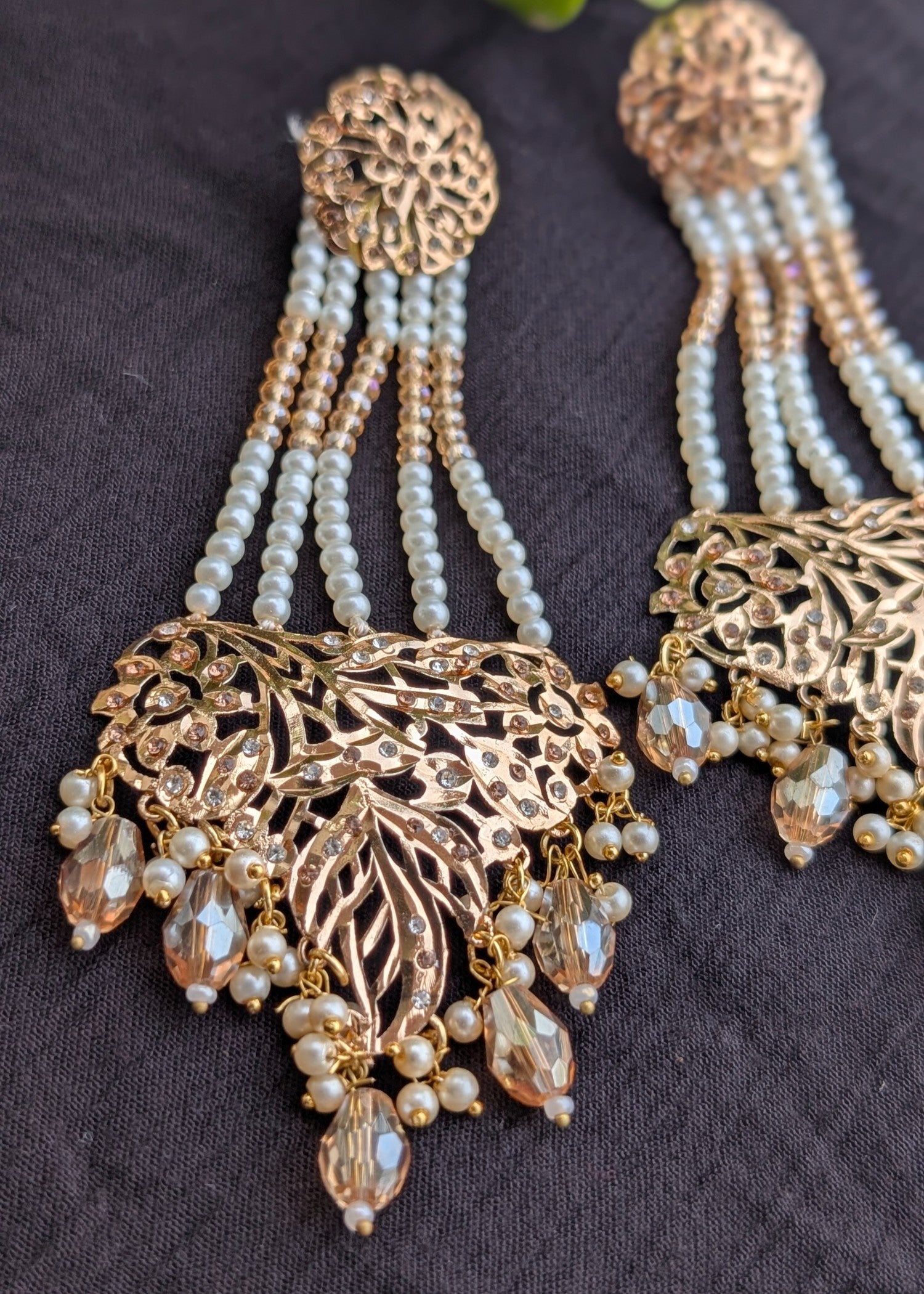 Earrings in Autumn gold Color by - Trendy Women Earrings YRU5564
