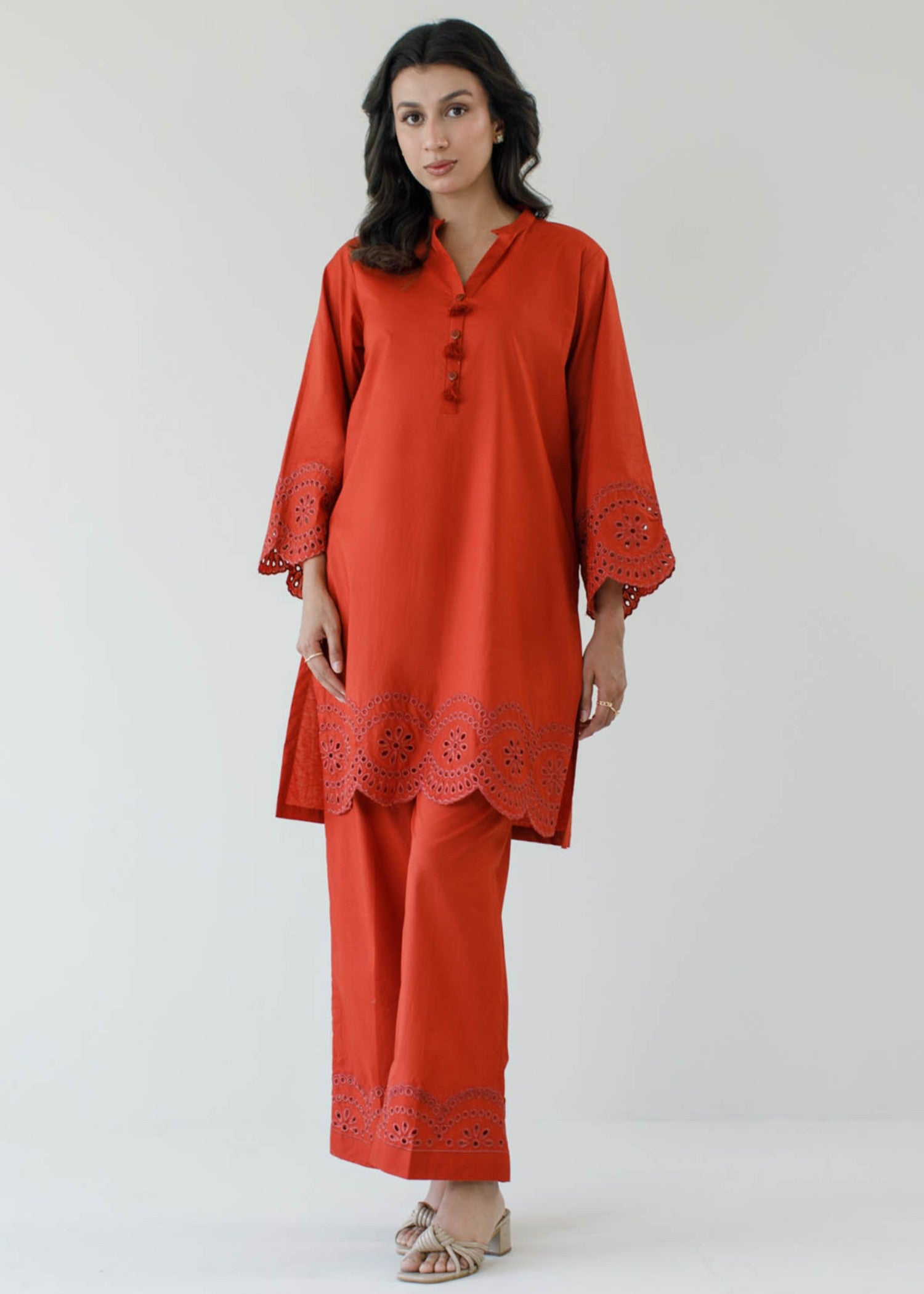 cambric Co Ord Sets in Rust red