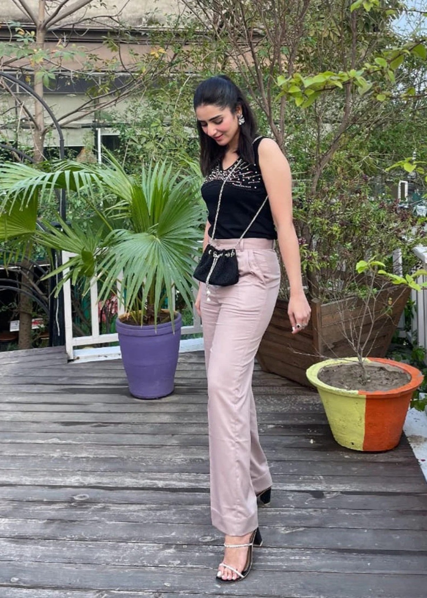polycotton Pants in Pink
