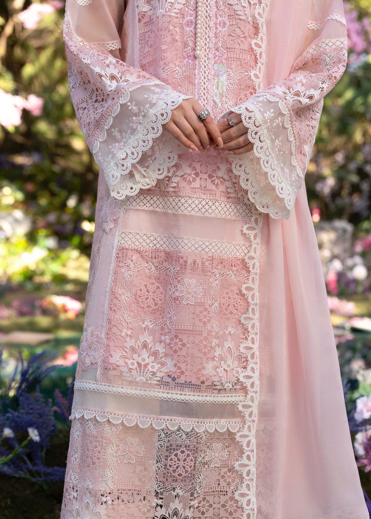 voile Unstitched in Baby pink