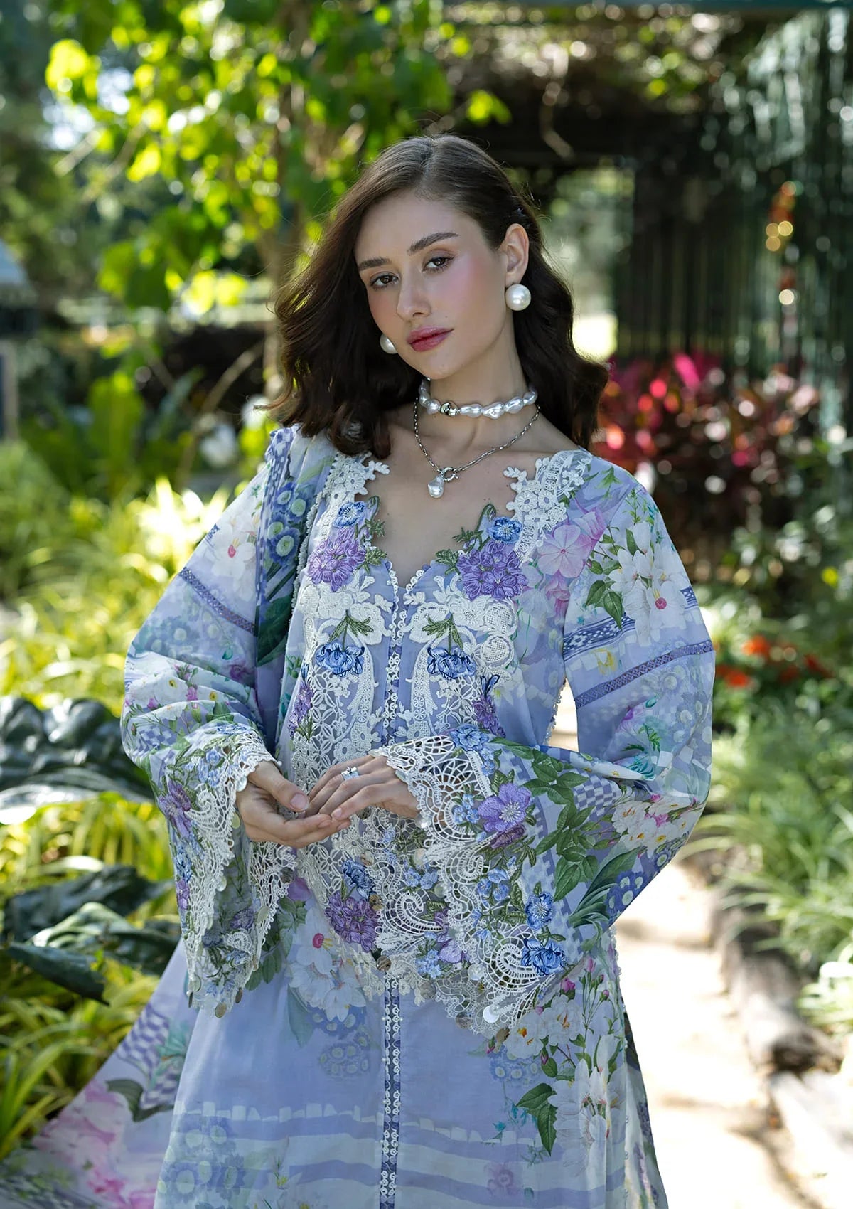 Signature Embroidered Lawn Prints – ESA-6A MOONLIT PETALS