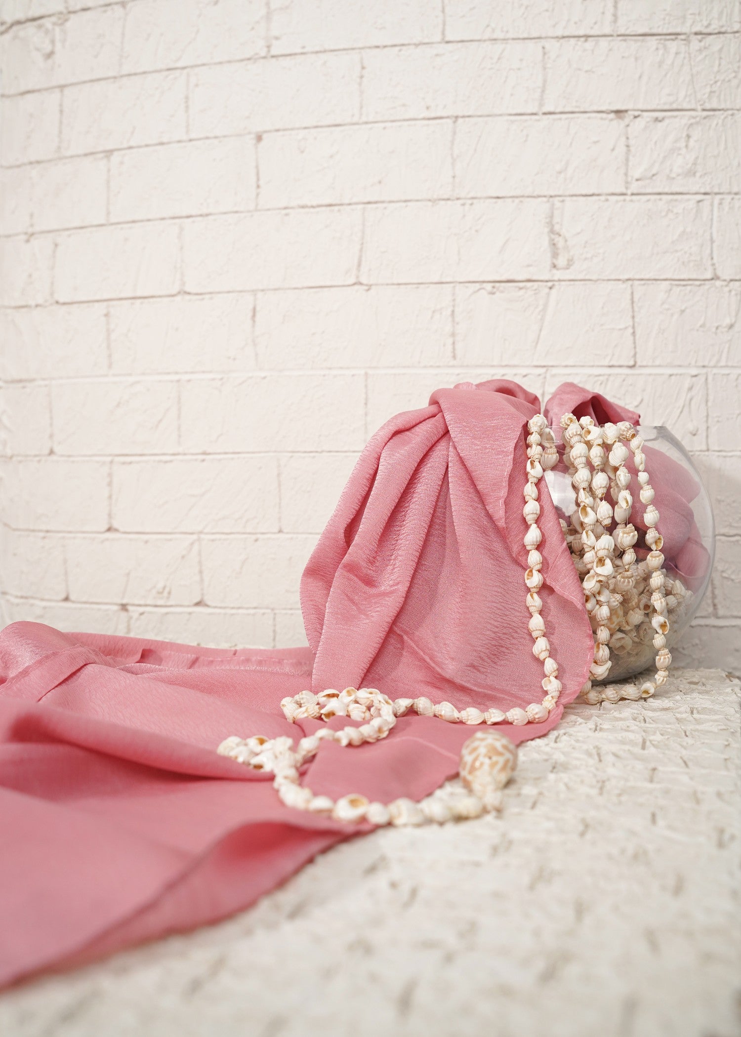 silk Hijab in Salmon pink